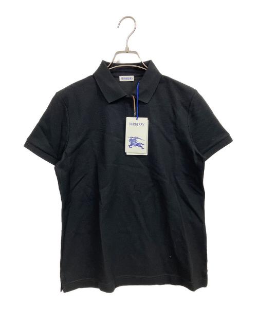 バーバリー スリーブアップリケ長袖ポロシャツ 8042698 ブラック M 中古・古着通販】BURBERRY (バーバリー) ジップポロシャツ ブラック