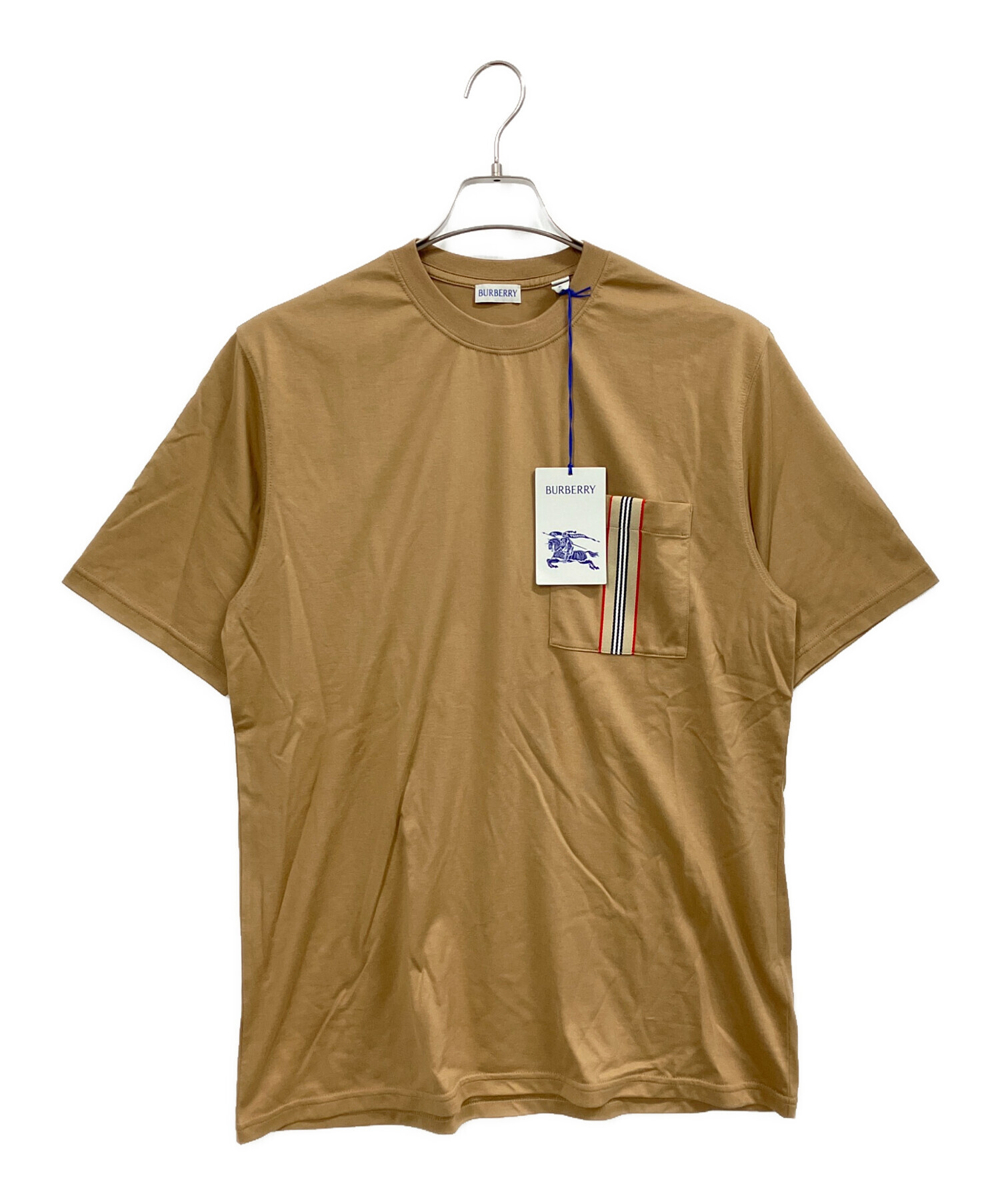 美品1度着用クリーニングして保管 BURBERRY ベージュ Tシャツ 12Y 中古・古着通販】BURBERRY (バーバリー) ポケットTシャツ ベージュ