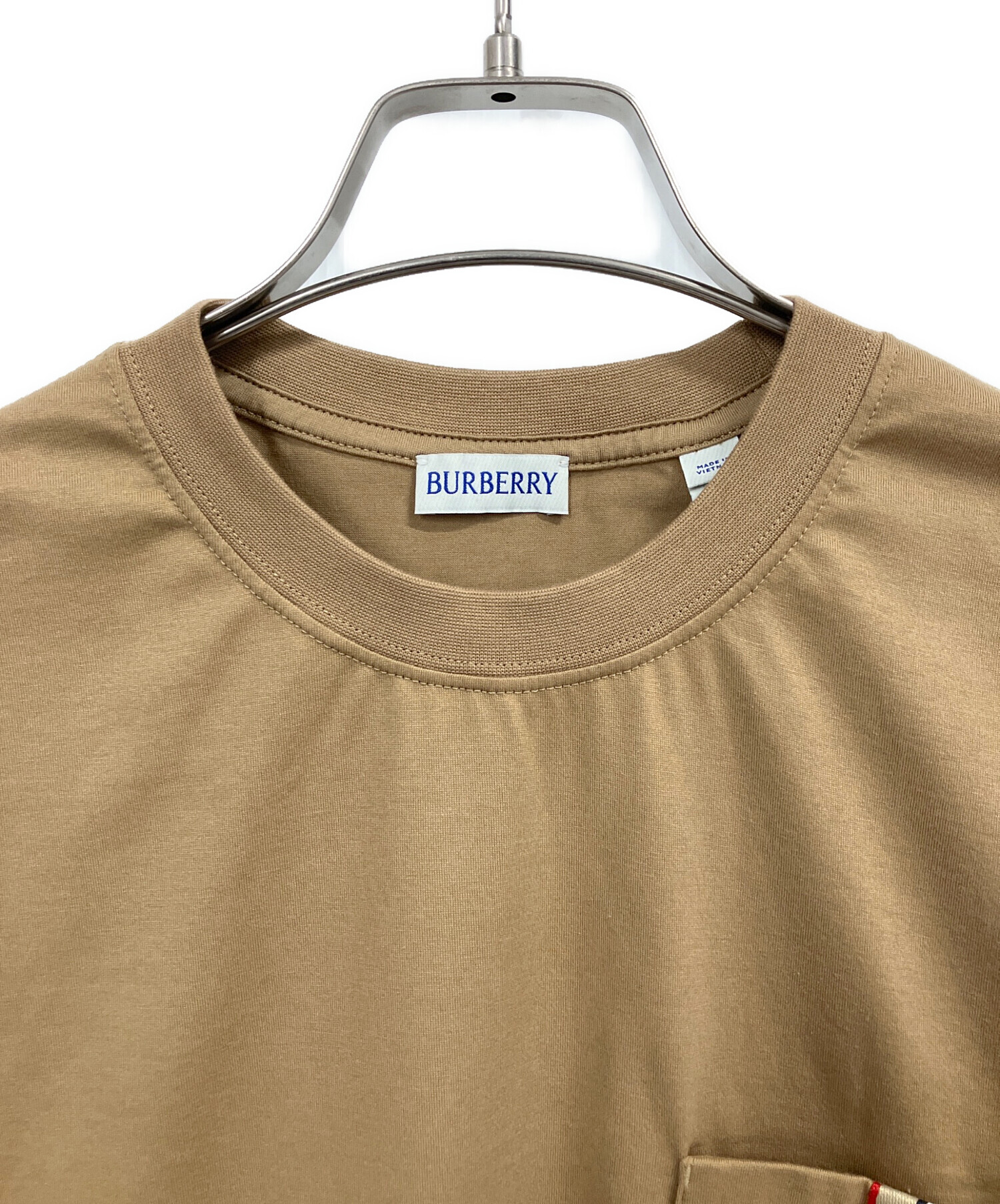 中古・古着通販】BURBERRY (バーバリー) ポケットTシャツ ベージュ