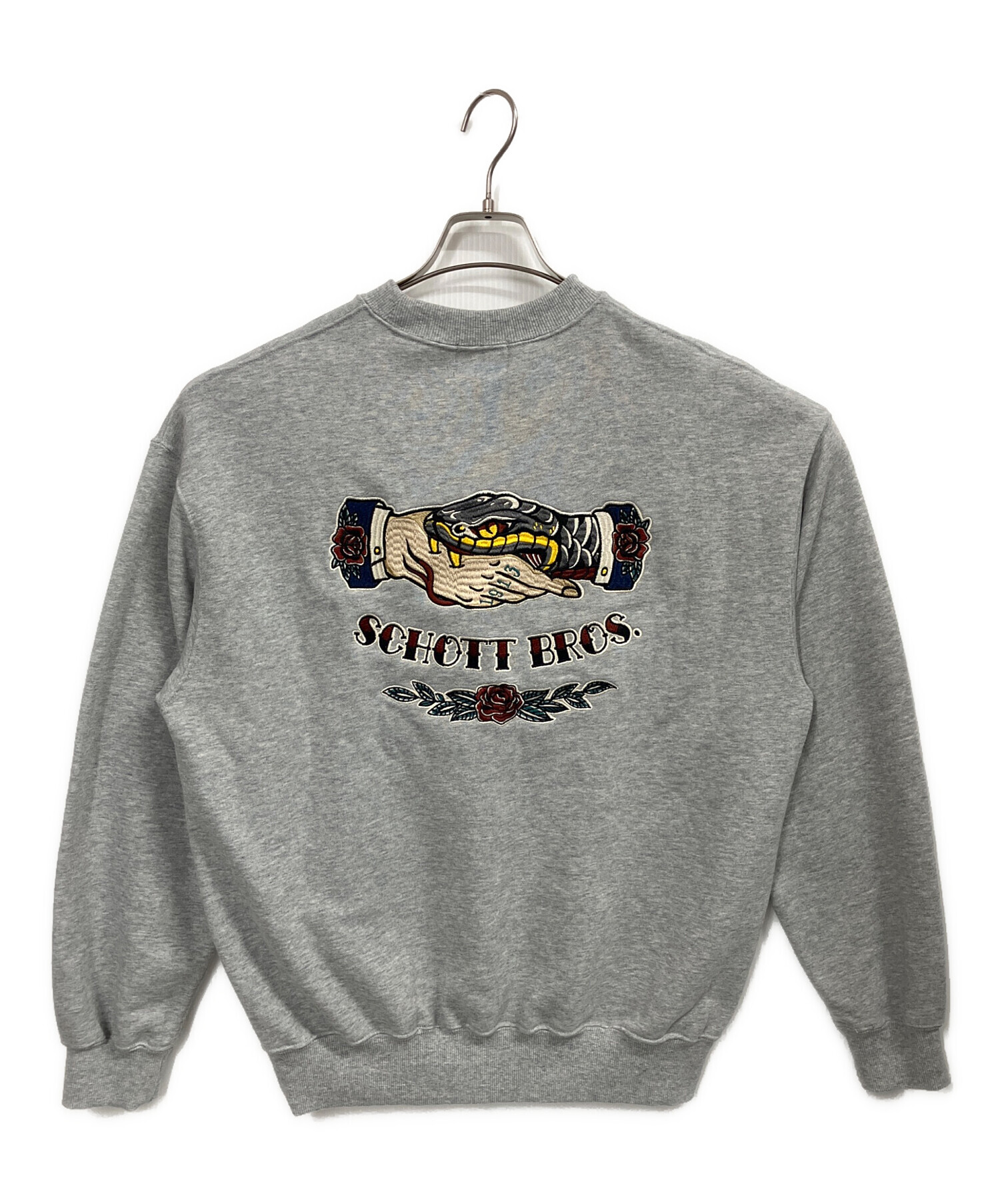 中古・古着通販】Schott (ショット) SHAKE HAND SNAKE CREW SWEAT
