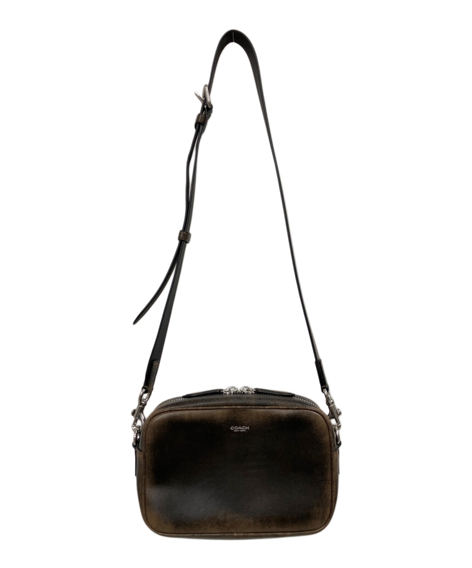 中古・古着通販】COACH (コーチ) ラジオ カメラ バッグ・ラブド レザー