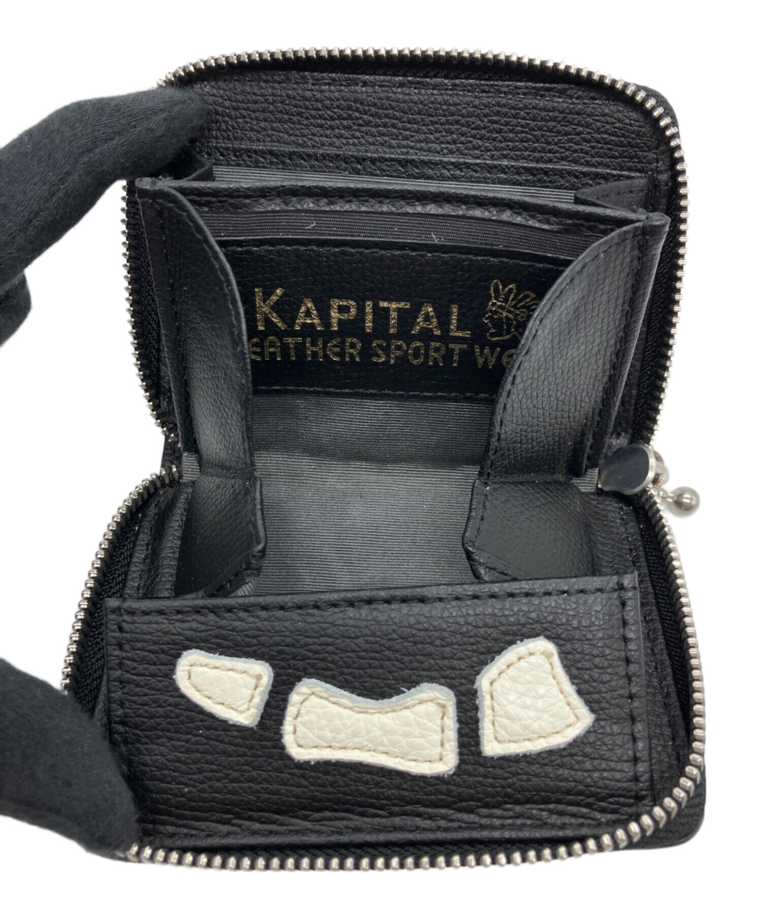 kapital ウォレットチェーン　黒色　ブラック　キャピタル　アーカイブ 中古・古着通販】KAPITAL (キャピタル) BONE WALLET MINI ブラック