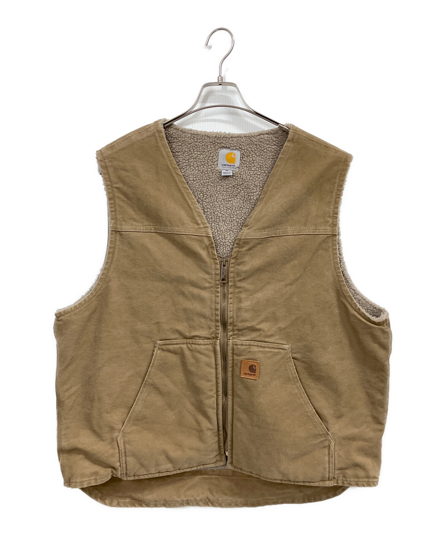 中古・古着通販】CarHartt (カーハート) 裏ボアダックベスト ブラウン 中古・古着通販】CarHartt (カーハート) 裏ボアダックベスト ブラウン