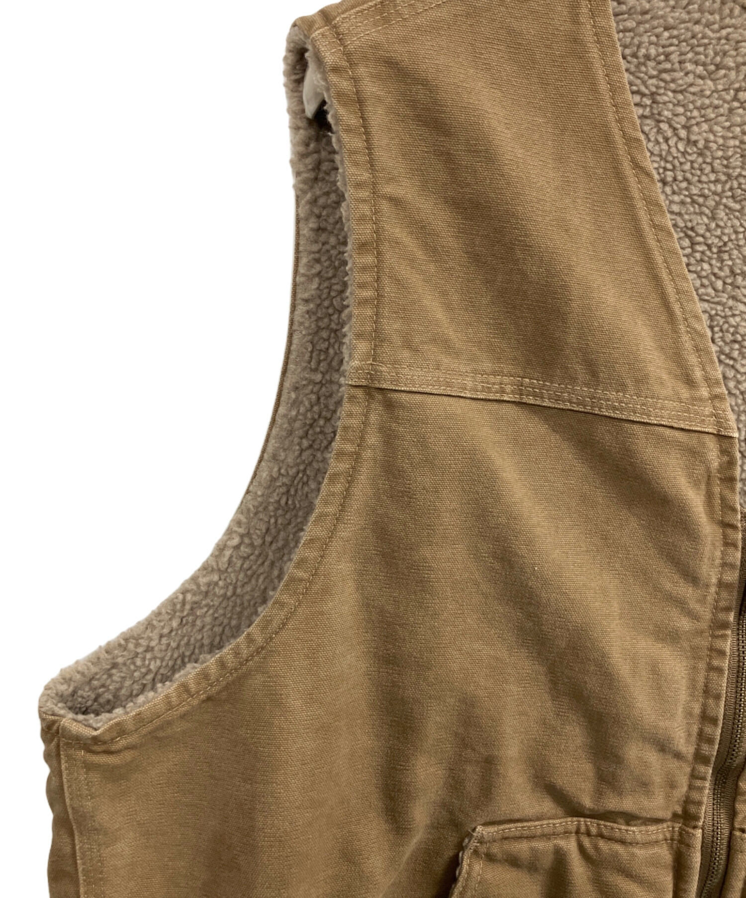 中古・古着通販】CarHartt (カーハート) 裏ボアダックベスト ブラウン