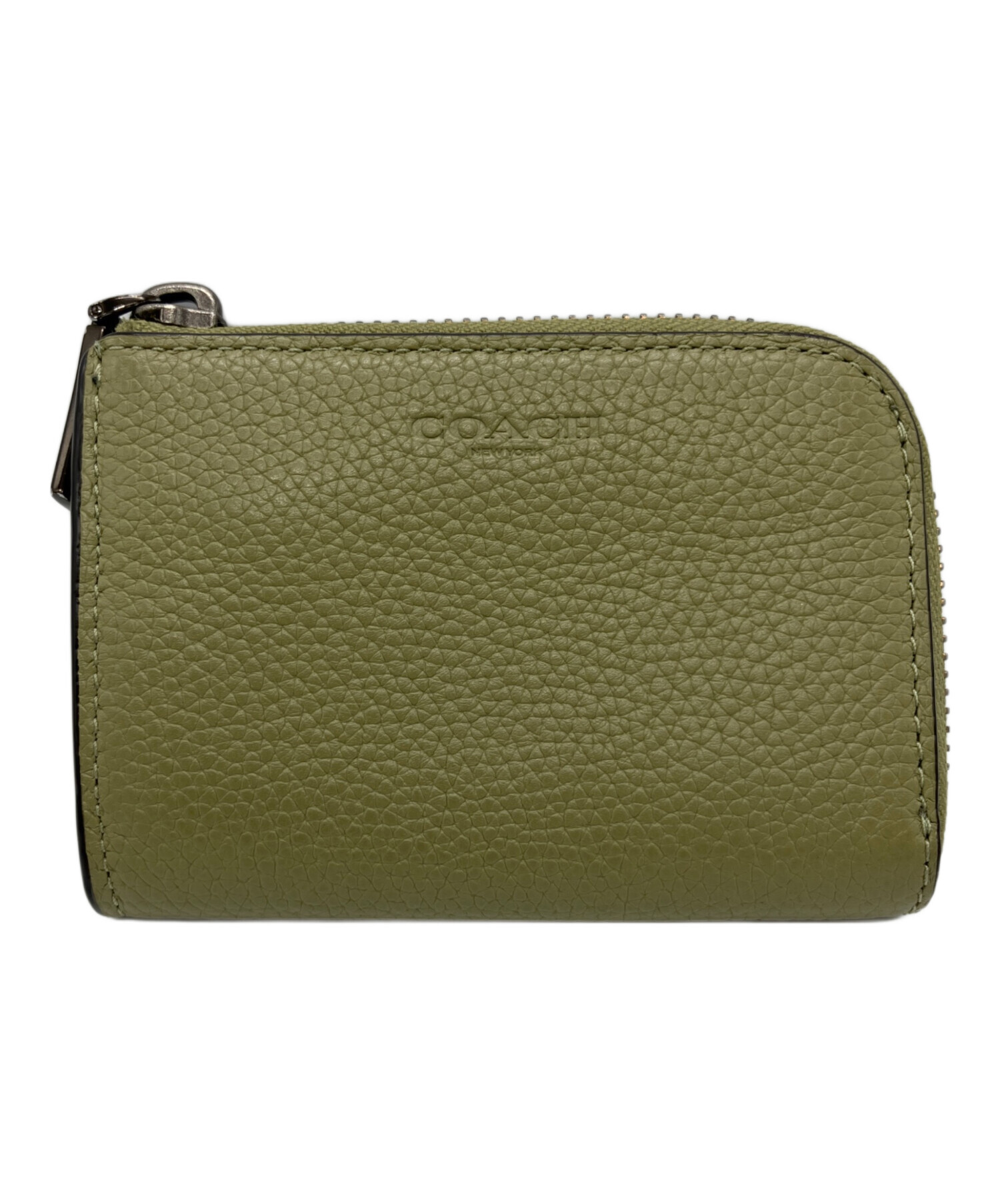 中古・古着通販】COACH (コーチ) Lジップ カーキーケース グリーン