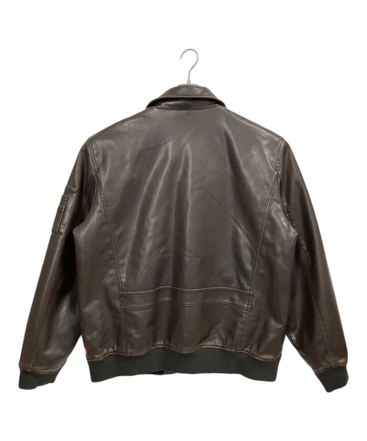 【LEVI’S】 合成皮革ジャケット XL MA-1スタイルエコレザージャケット 中古・古着通販】LEVI'S (リーバイス) フェイクレザージャケット