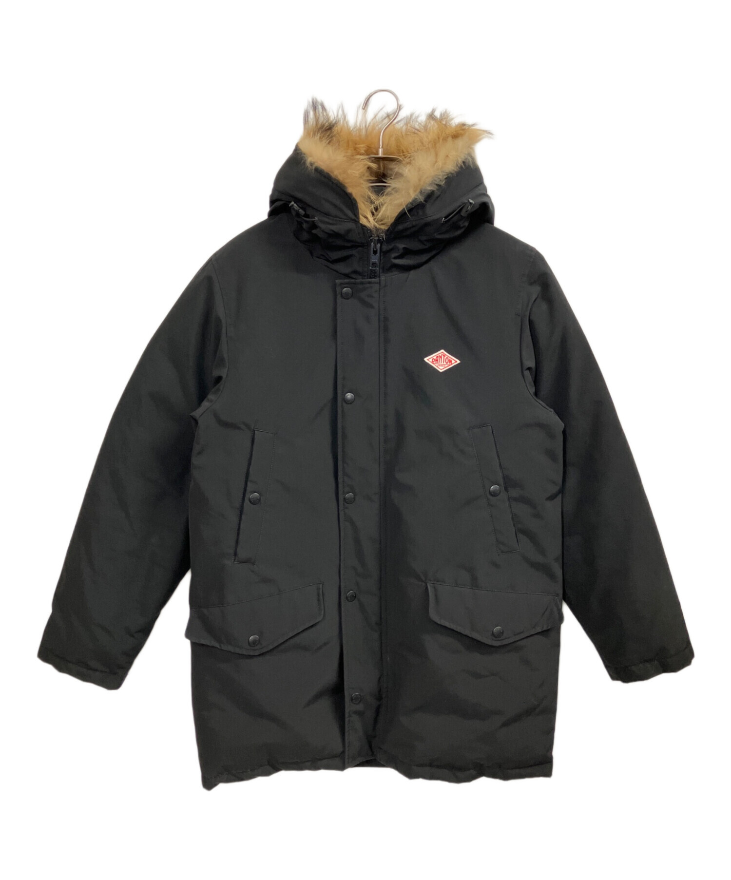 DANTON/ダントン] ワンポイントロゴ フーデッドダウンジャケット　古着 中古・古着通販】DANTON (ダントン) フード ファー ダウン ジャケット