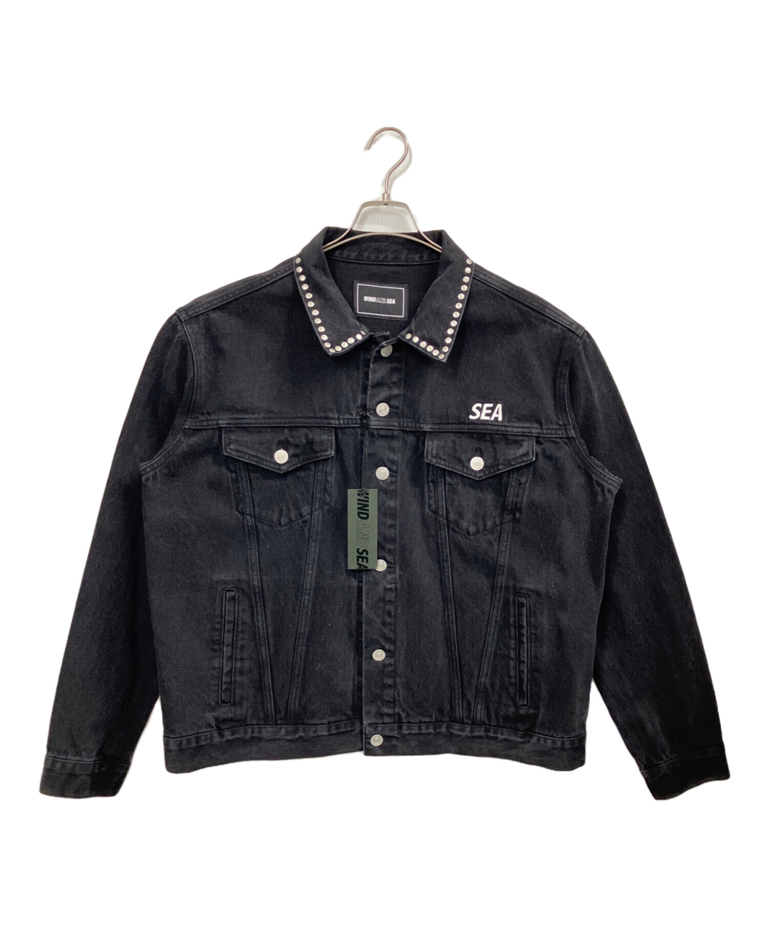 中古・古着通販】WIND AND SEA (ウィンダンシー) STUDDED DENIM JACKET