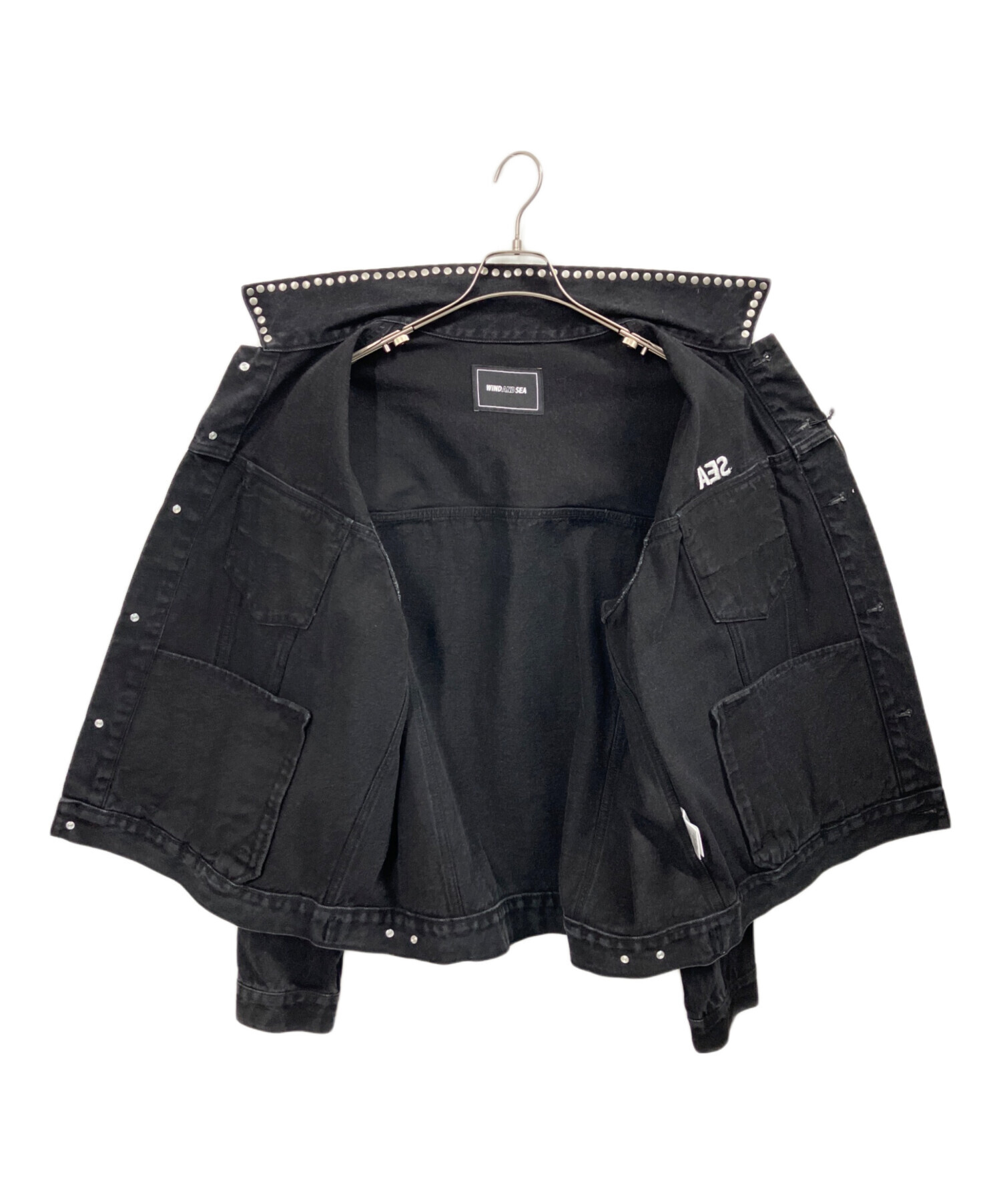 中古・古着通販】WIND AND SEA (ウィンダンシー) STUDDED DENIM JACKET