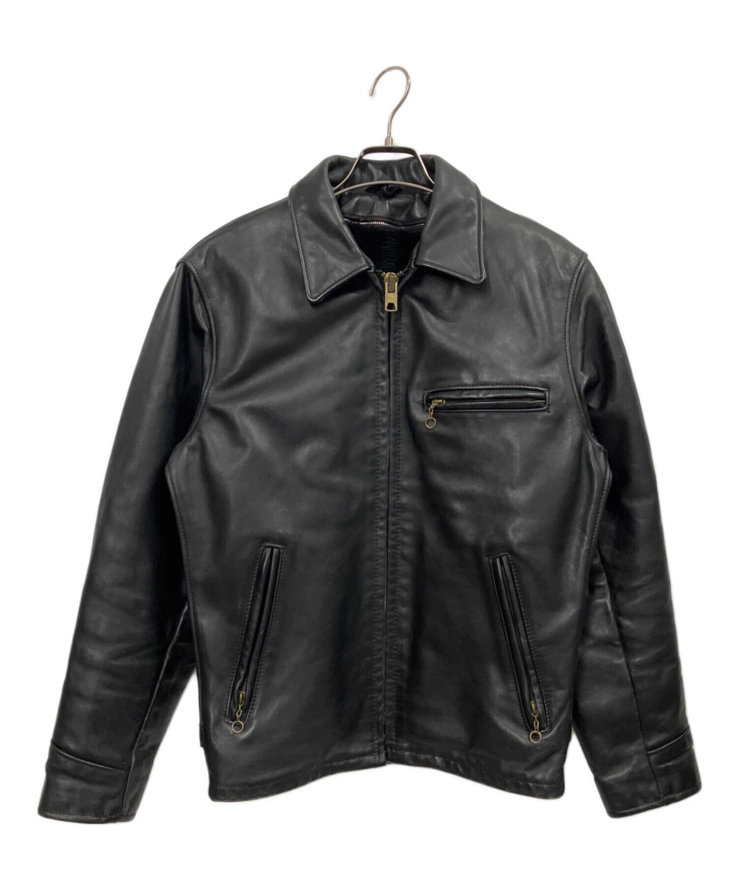 Schott AT101 シングルライダースジャケット 36 中古・古着通販】Schott (ショット) シングルライダースジャケット