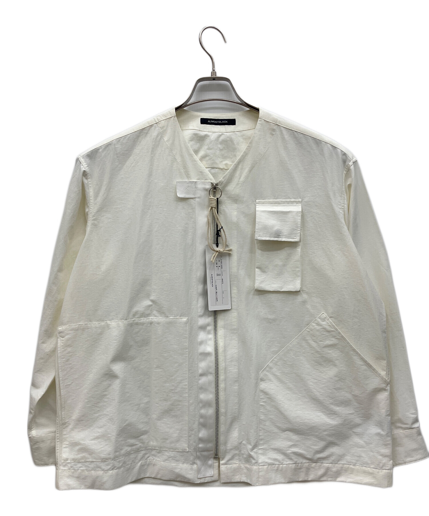 中古・古着通販】ALMOSTBLACK (オールモストブラック) ノーカラー 