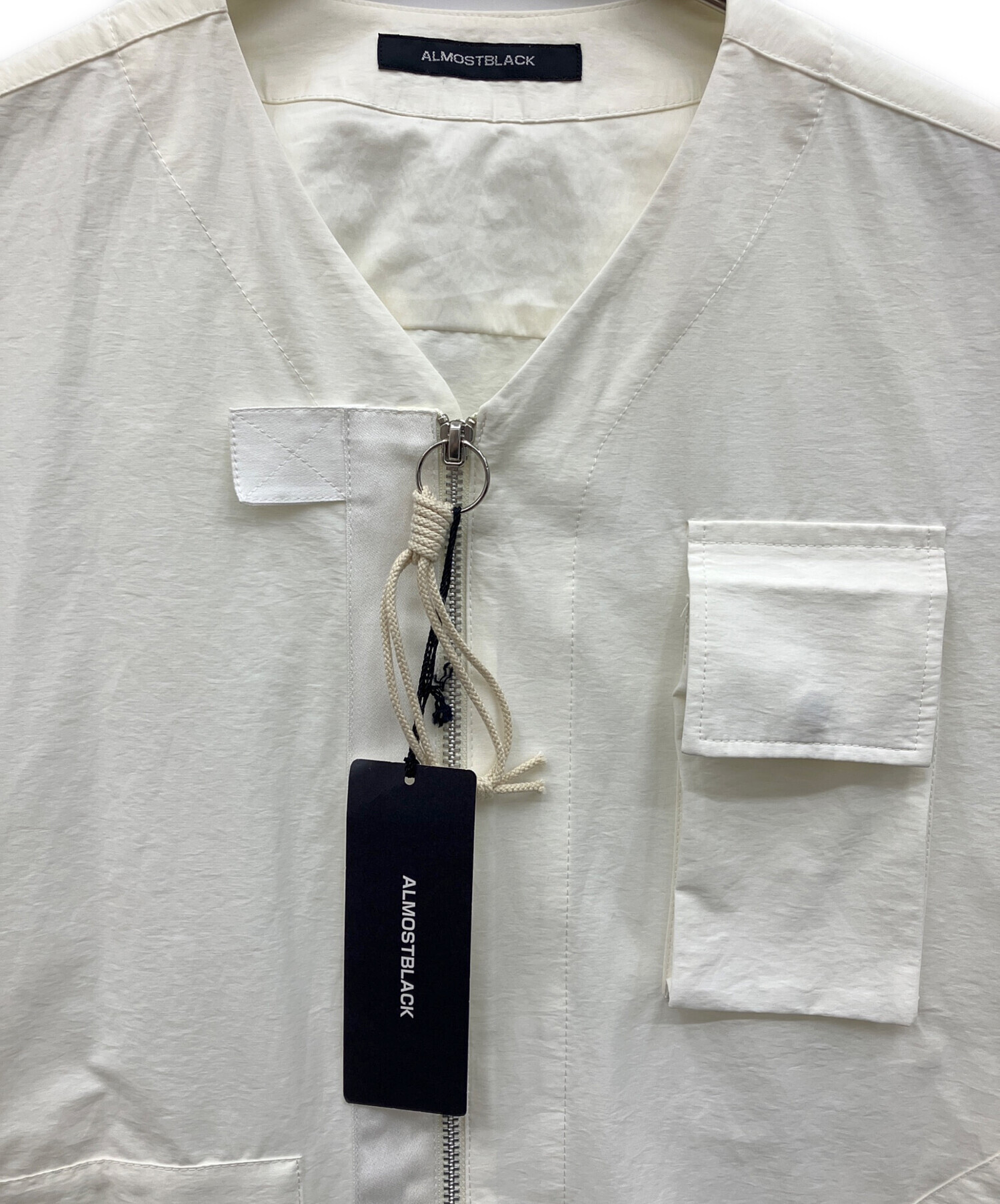 中古・古着通販】ALMOSTBLACK (オールモストブラック) ノーカラー 