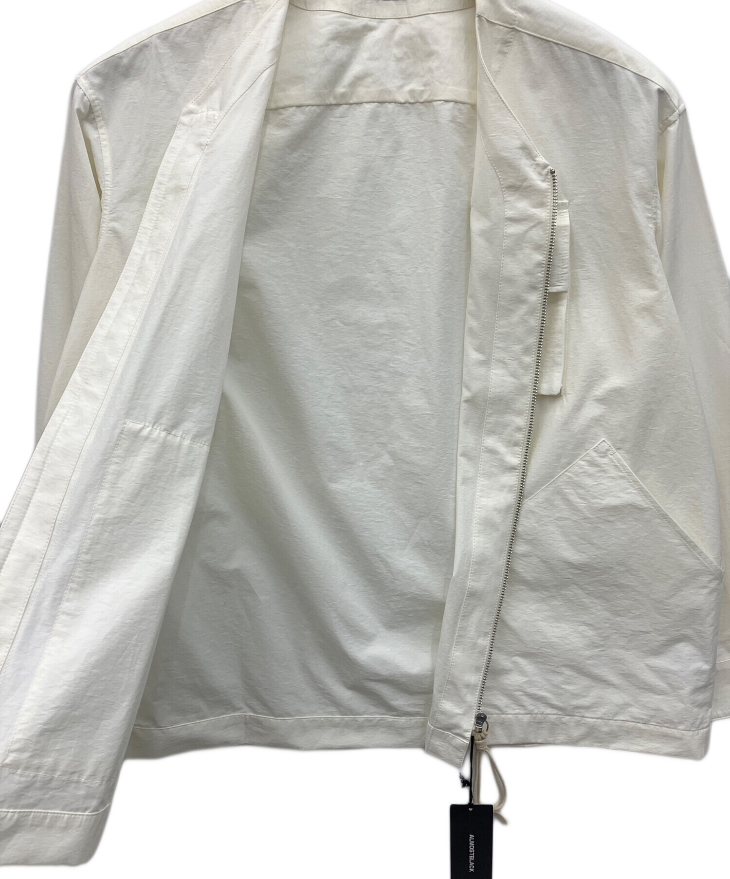 中古・古着通販】ALMOSTBLACK (オールモストブラック) ノーカラー 