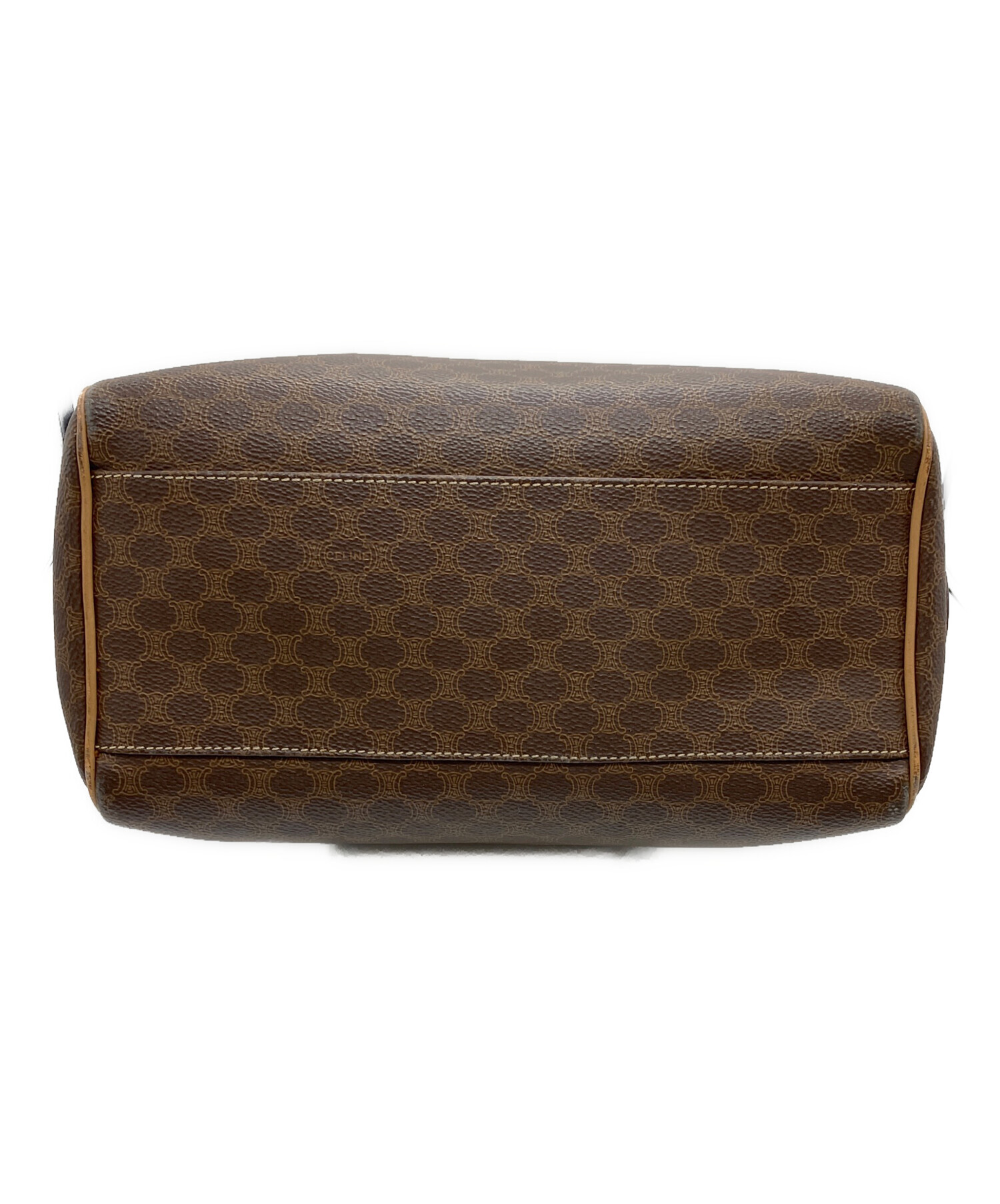 中古・古着通販】CELINE (セリーヌ) マカダム ハンドバッグ ブラウン