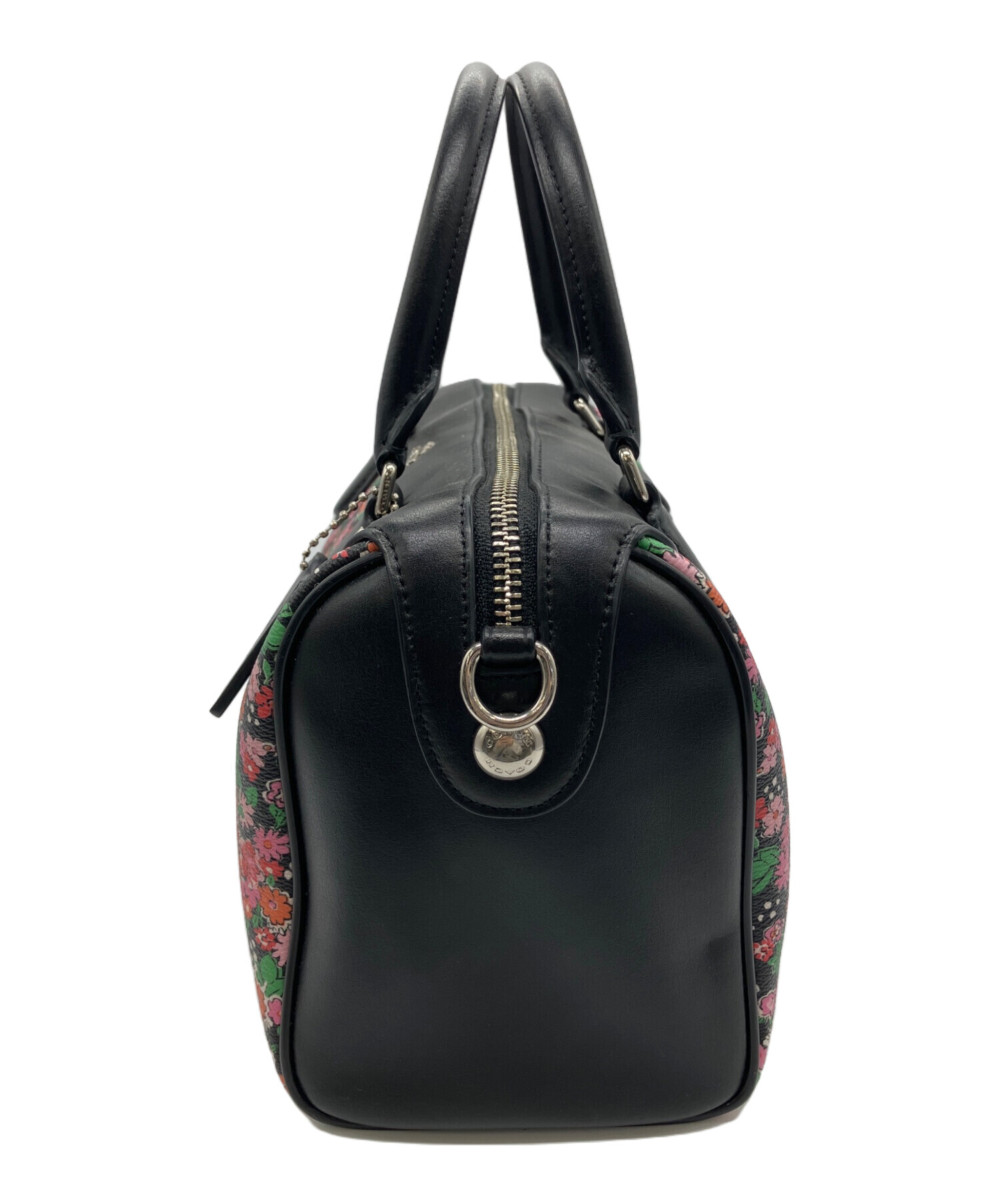 【2月中の販売予定】COACH ブラック 花柄刺繍 ハンドバッグ 中古・古着通販】COACH (コーチ) ハンドバッグ ブラック｜ブランド