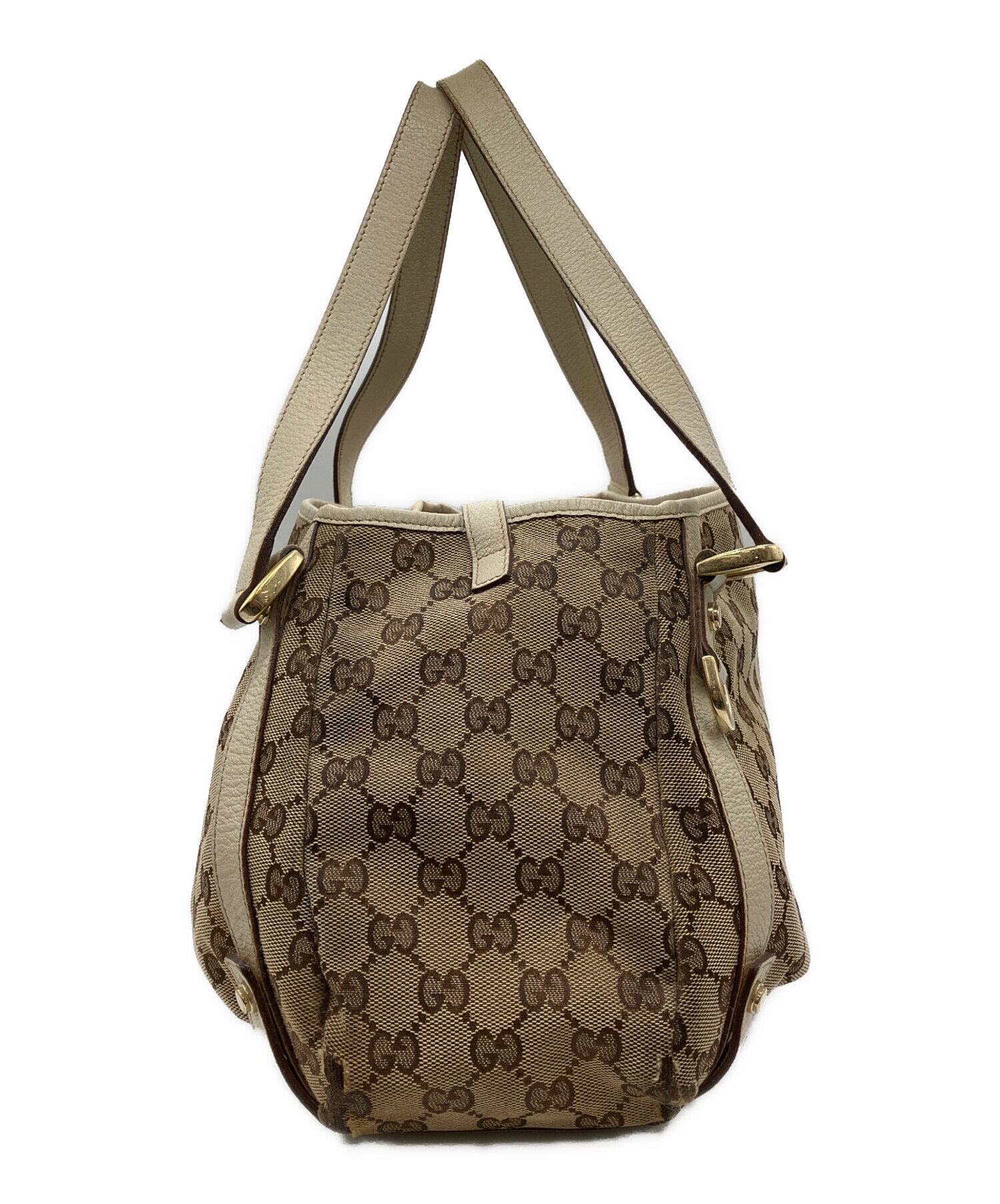 GUCCI グッチ トート バッグ ベージュ 中古・古着通販】GUCCI (グッチ) トートバッグ ベージュ サイズ