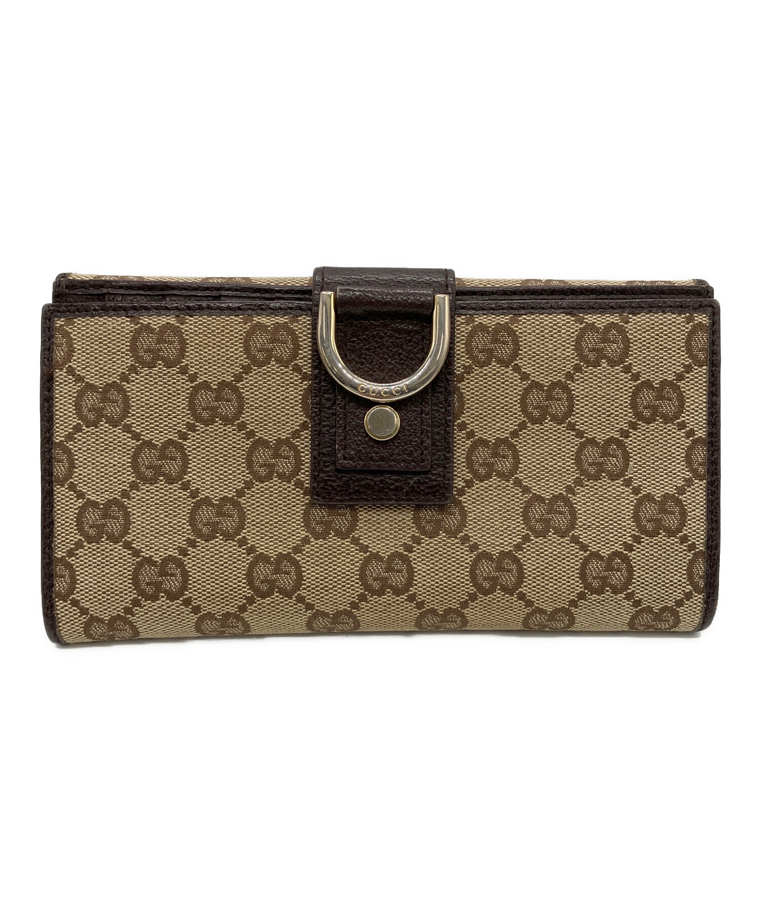 中古・古着通販】GUCCI (グッチ) GGキャンバス 長財布 ブラウン