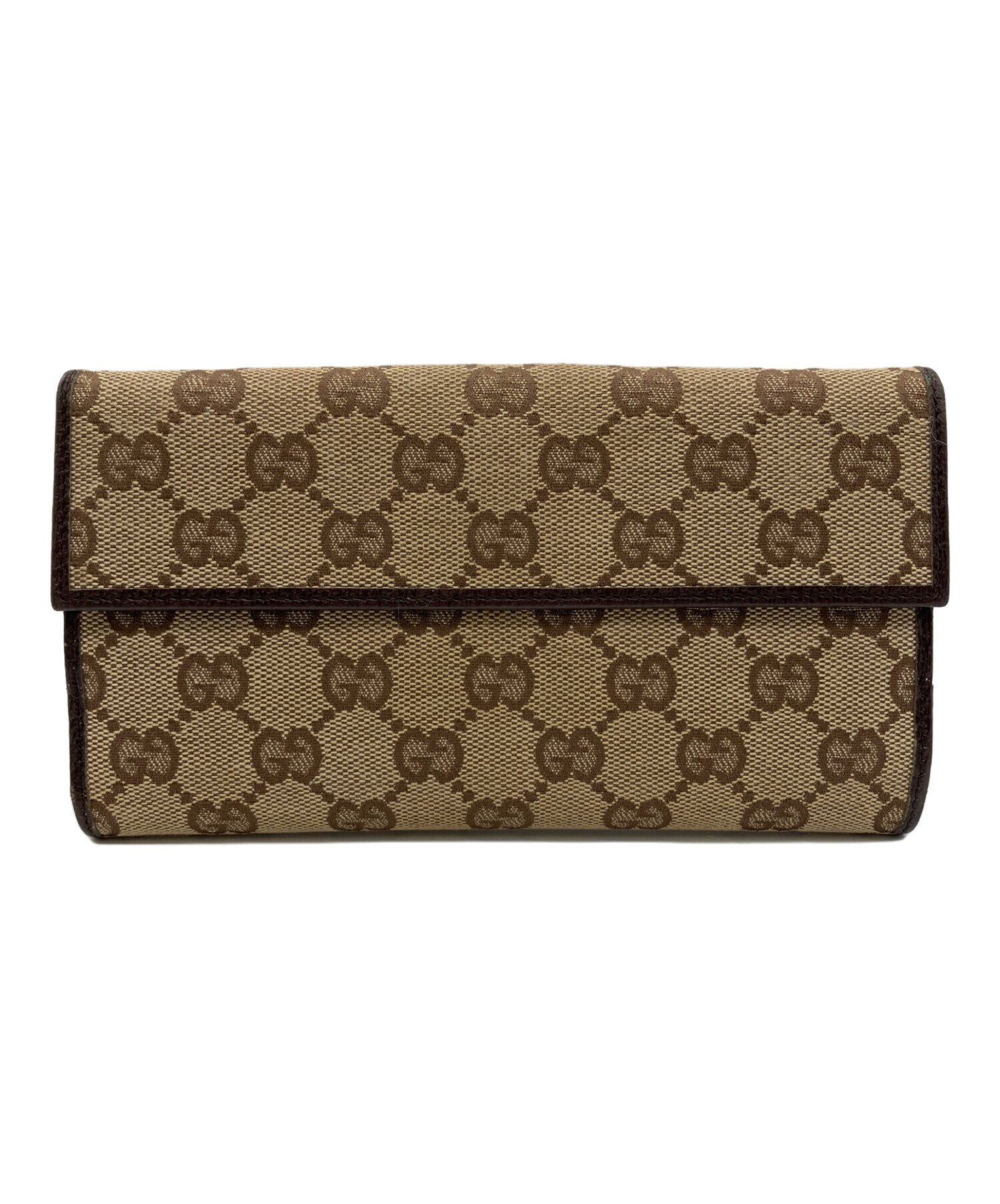 中古・古着通販】GUCCI (グッチ) GGキャンバス 長財布 ブラウン