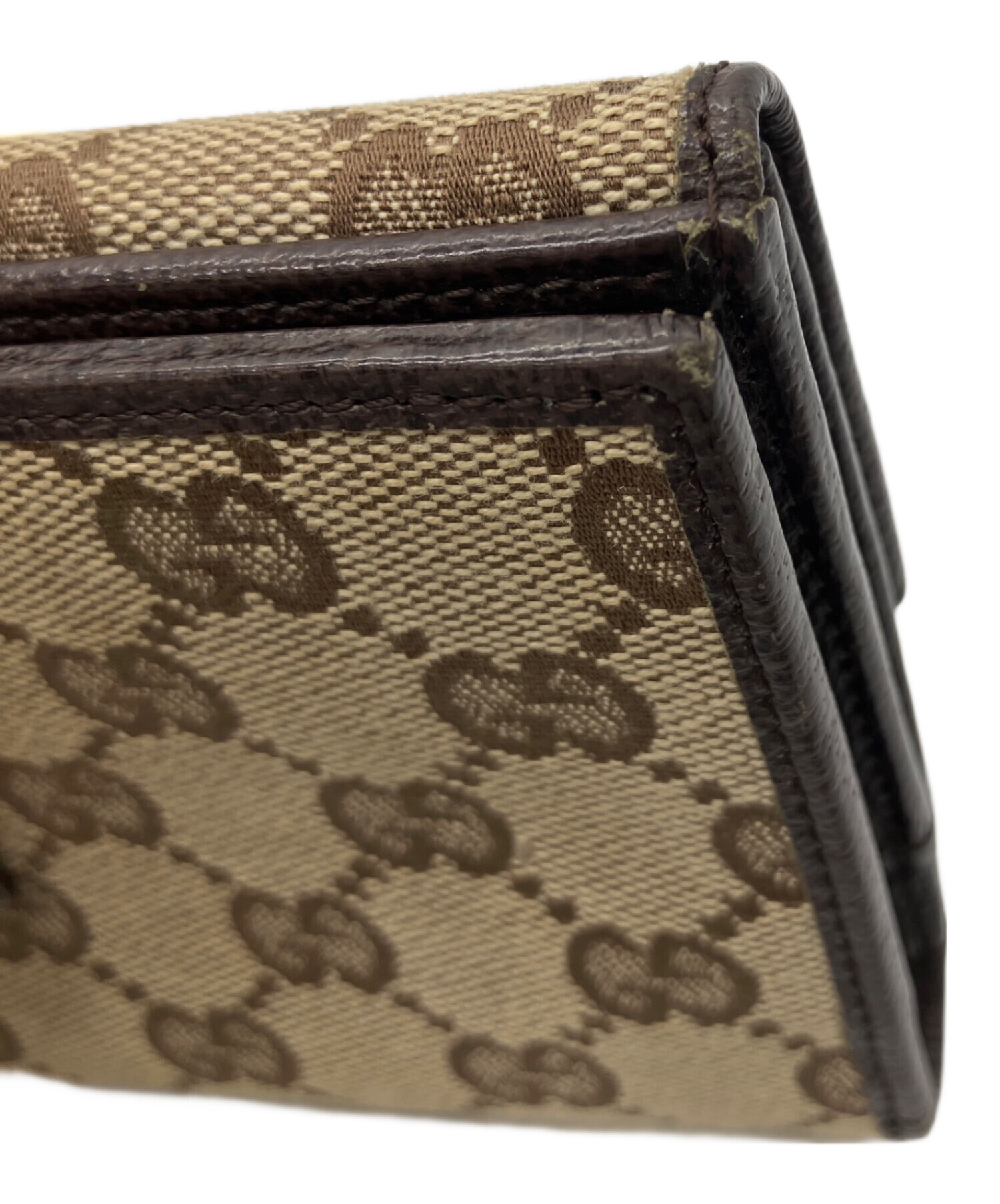中古・古着通販】GUCCI (グッチ) GGキャンバス 長財布 ブラウン