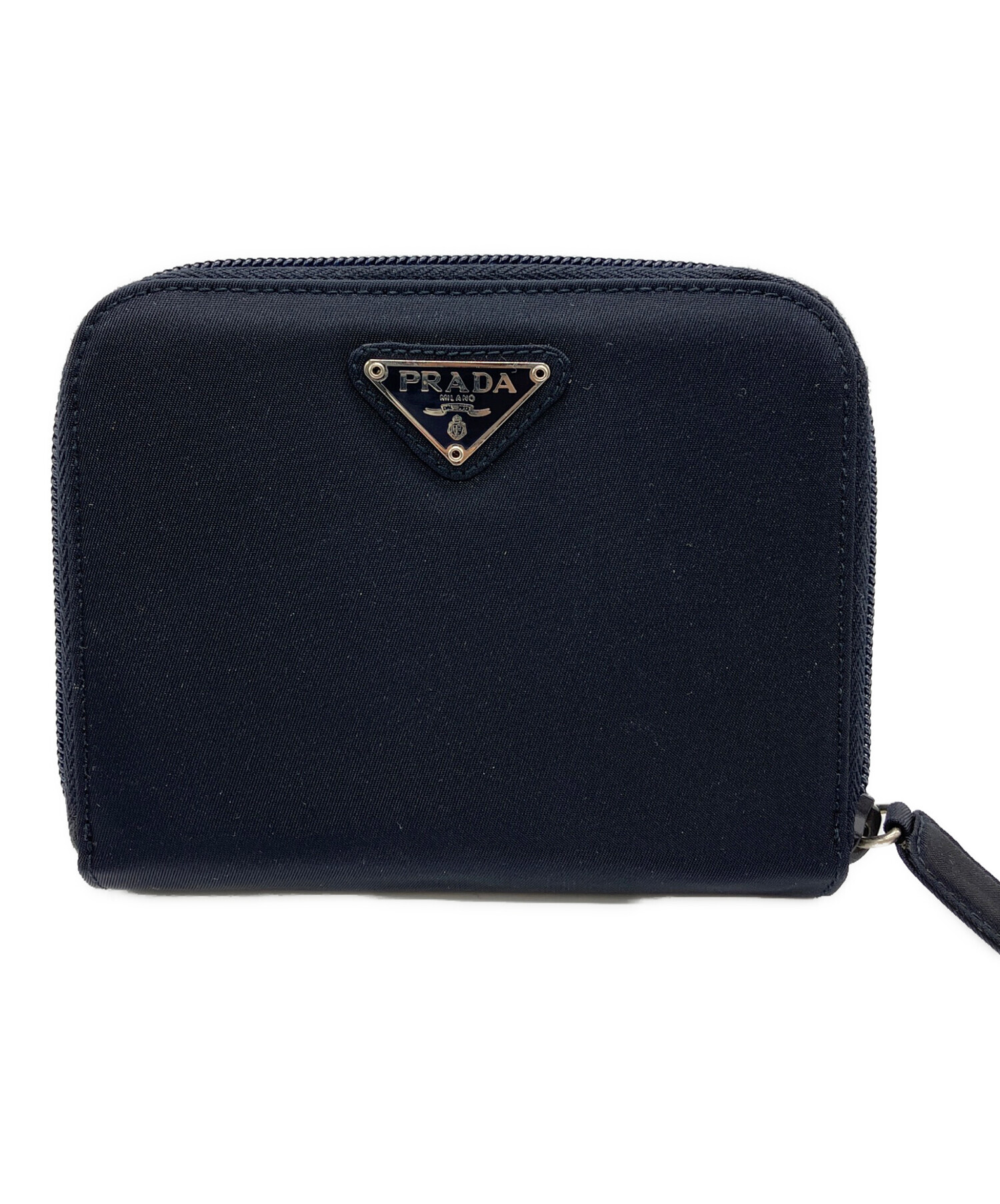 中古・古着通販】PRADA (プラダ) ラウンドファスナー財布 ブラック