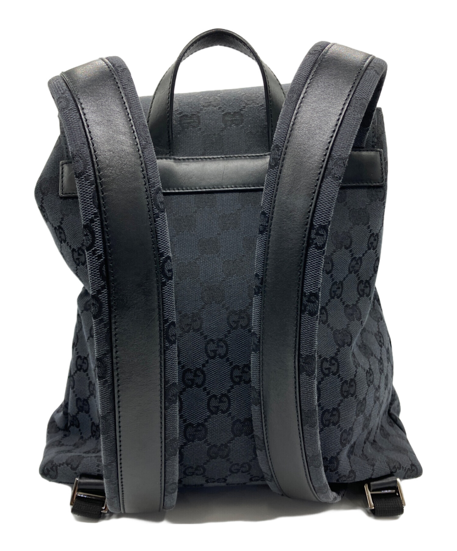 GUCCI GGキャンバス　リュック・バックパック　ピーターページ 中古・古着通販】GUCCI (グッチ) GGキャンバス リュック グレー