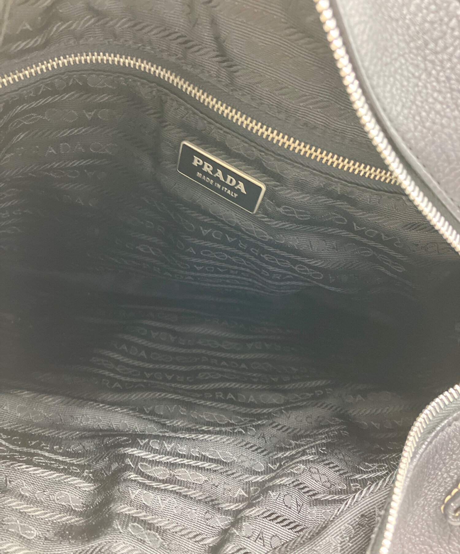 中古・古着通販】PRADA (プラダ) ナイロンショルダーバッグ ブラック