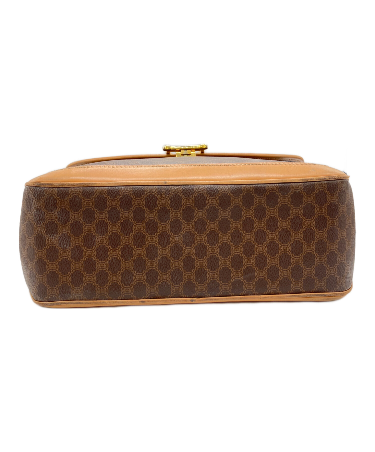 中古・古着通販】CELINE (セリーヌ) マカダム ハンドバッグ ブラウン