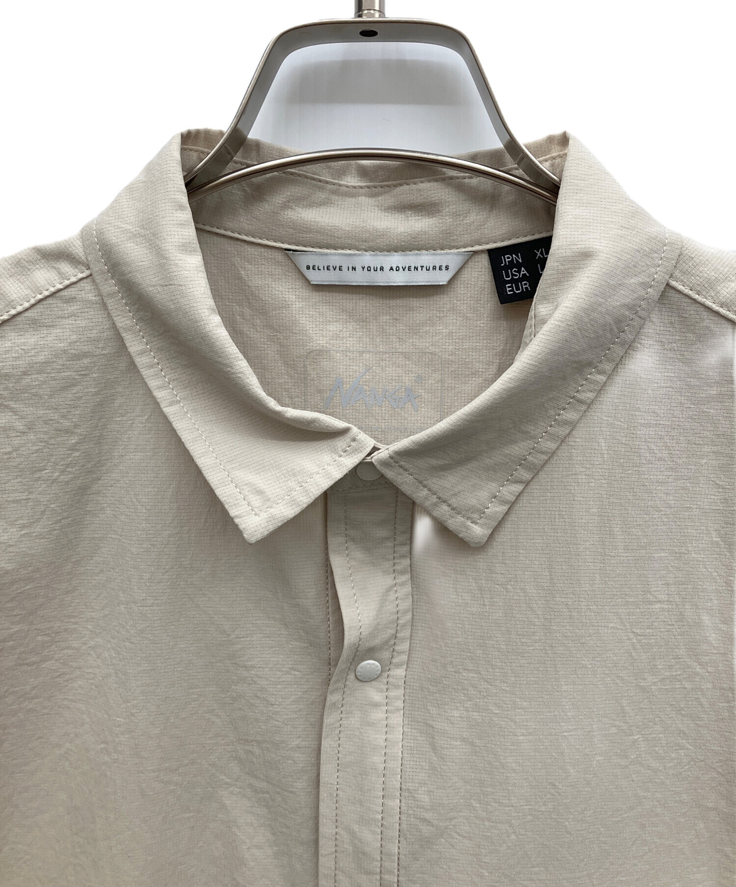 中古・古着通販】NANGA (ナンガ) 半袖シャツ ベージュ サイズ:XL 