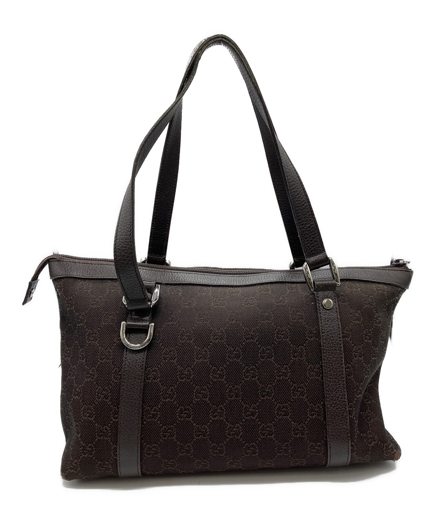 中古・古着通販】GUCCI (グッチ) GGクリスタル トートバッグ ブラウン