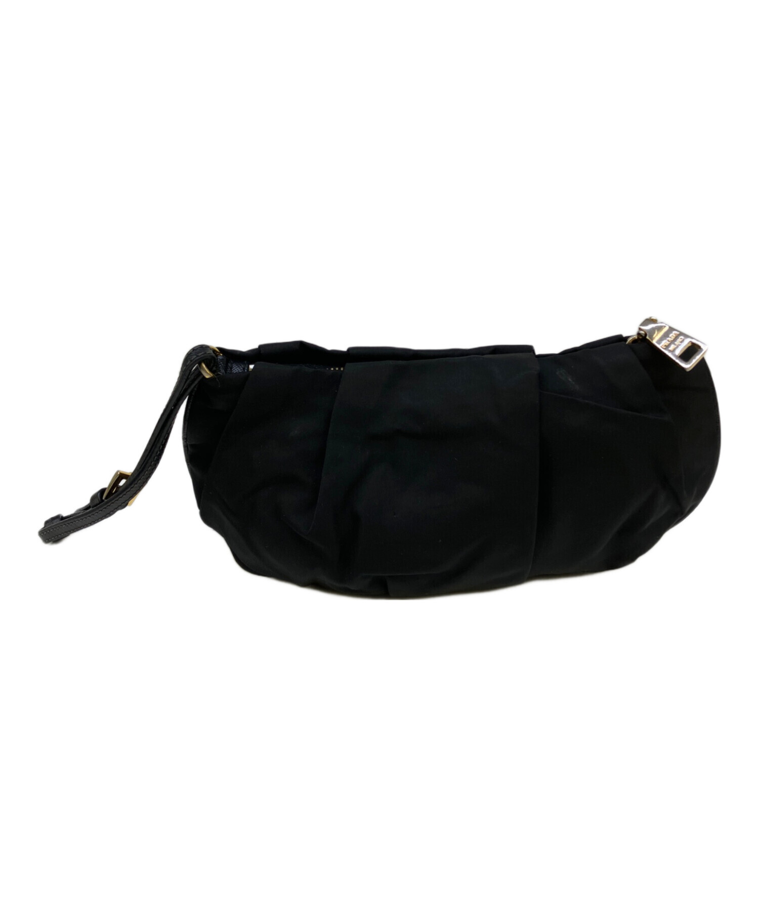 中古・古着通販】PRADA (プラダ) ナイロン ハンドポーチ ブラック