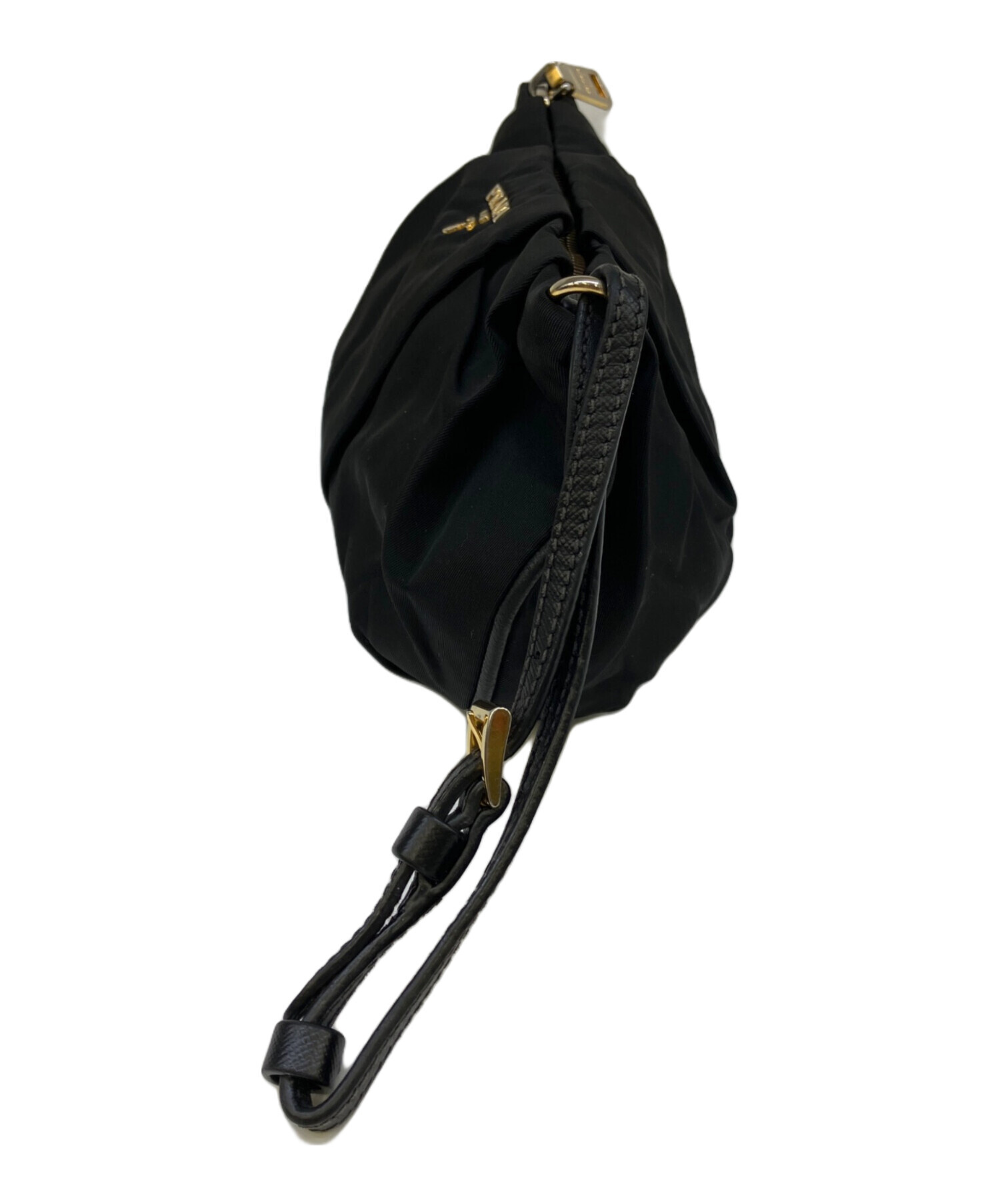 中古・古着通販】PRADA (プラダ) ナイロン ハンドポーチ ブラック