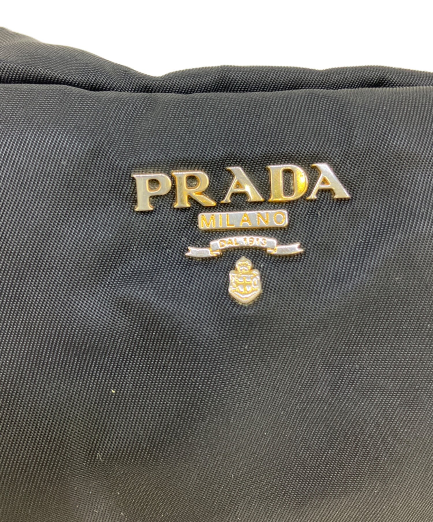 中古・古着通販】PRADA (プラダ) ナイロン ハンドポーチ ブラック 