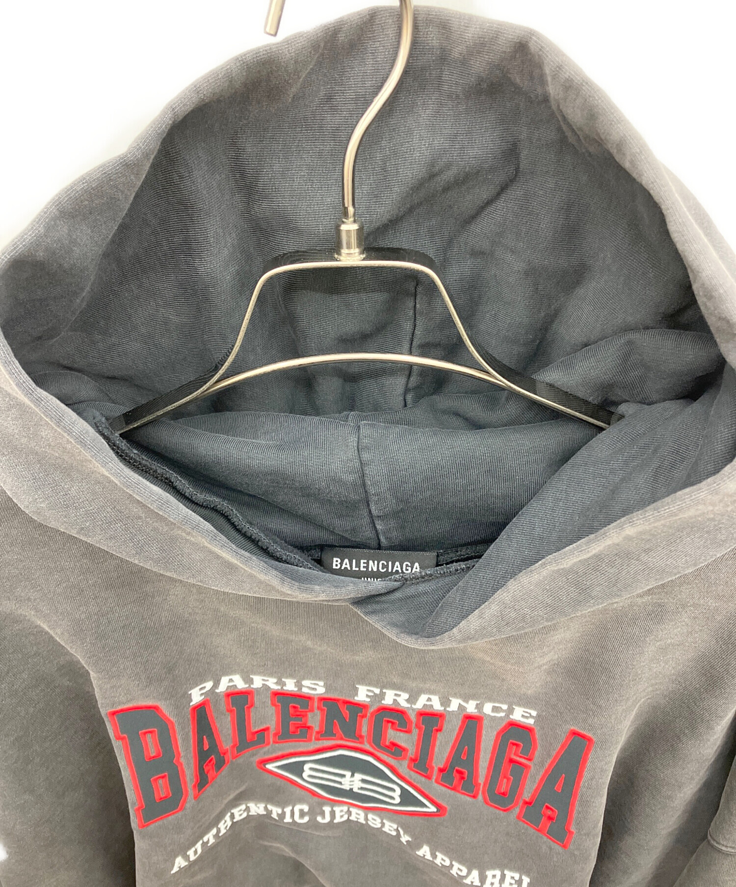 BALENCIAGA グレー パーカー XXS 中古・古着通販】BALENCIAGA (バレンシアガ) プルオーバーパーカー