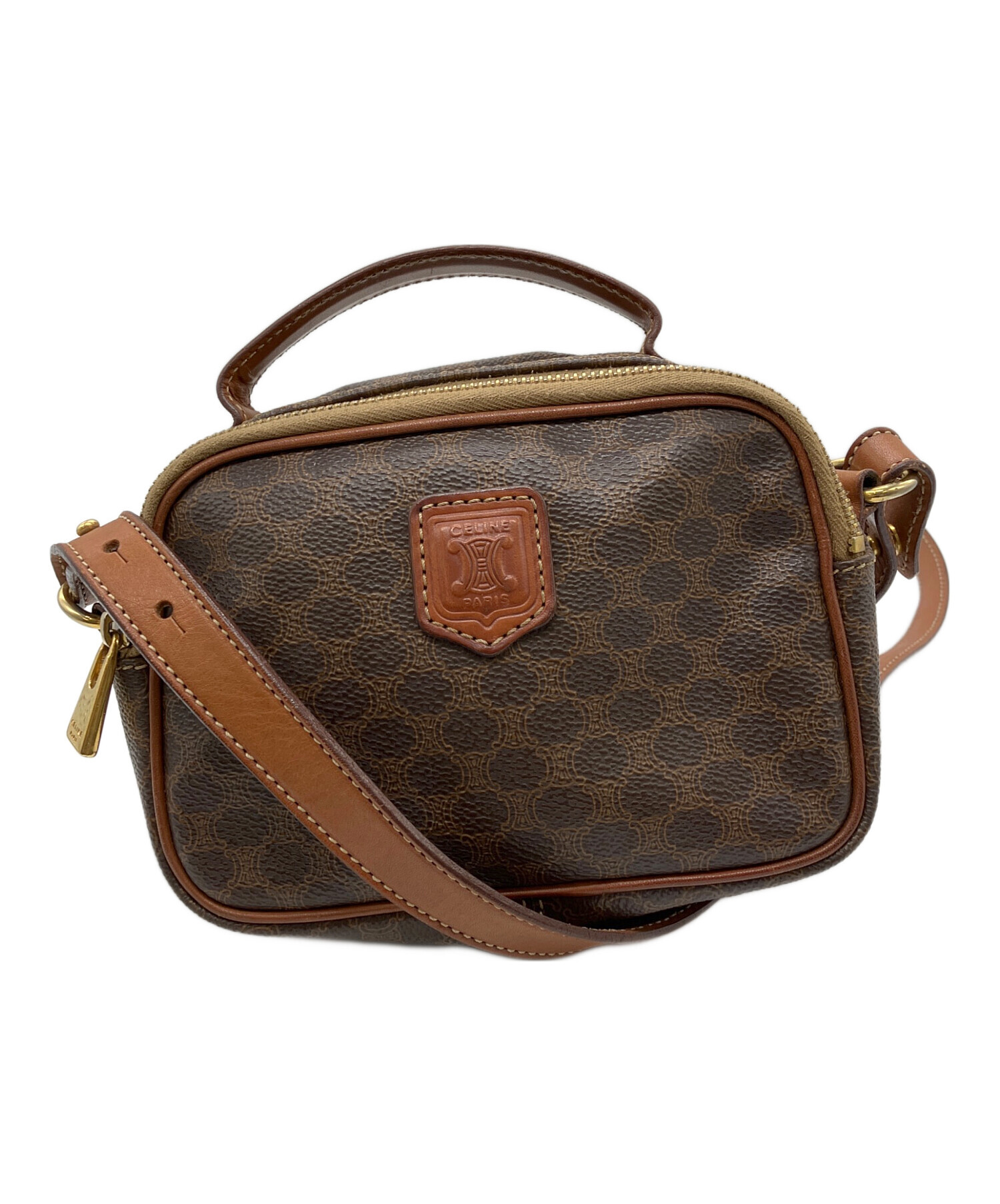 中古・古着通販】CELINE (セリーヌ) マカダム カメラバッグ ブラウン