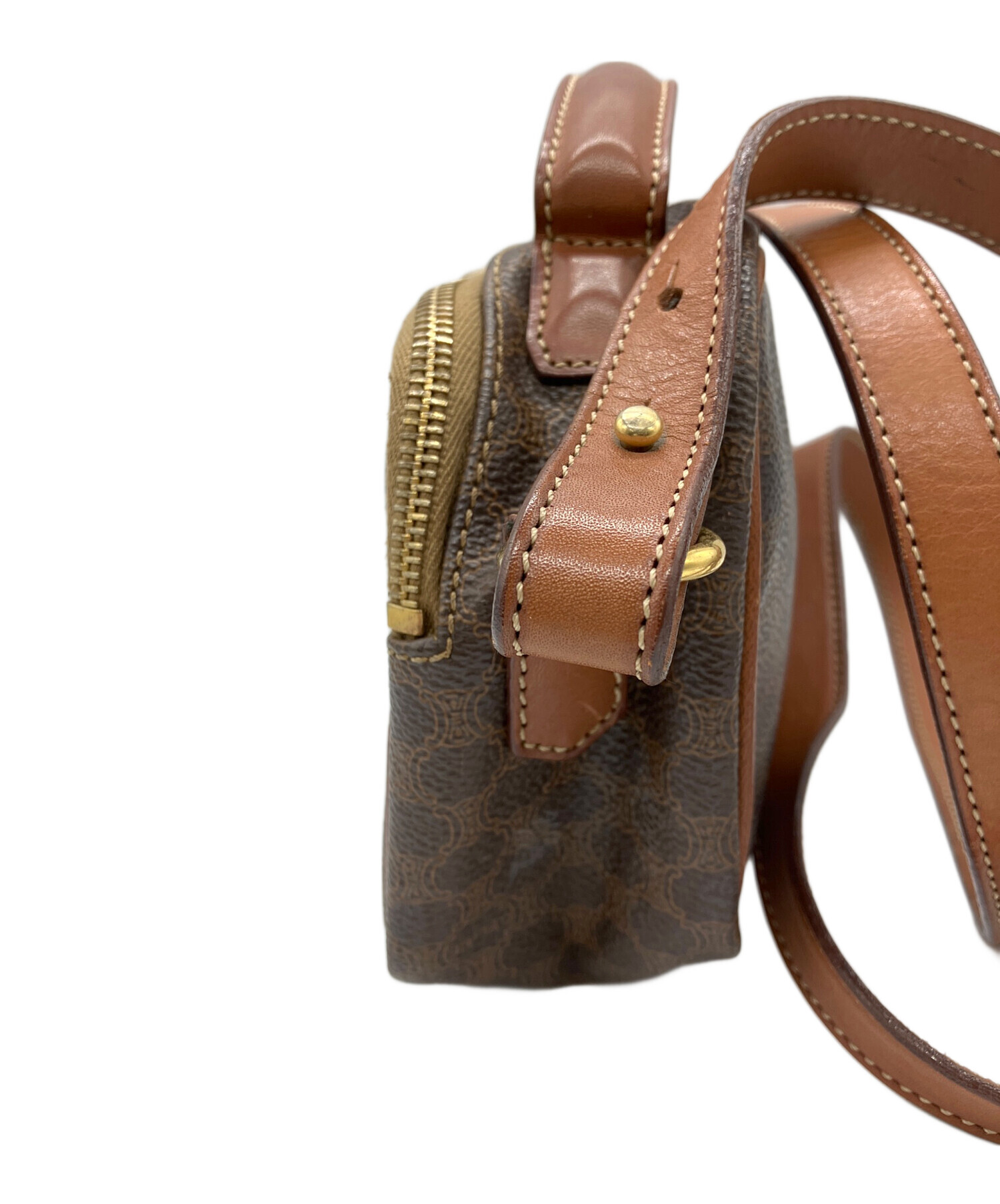 中古・古着通販】CELINE (セリーヌ) マカダム カメラバッグ ブラウン