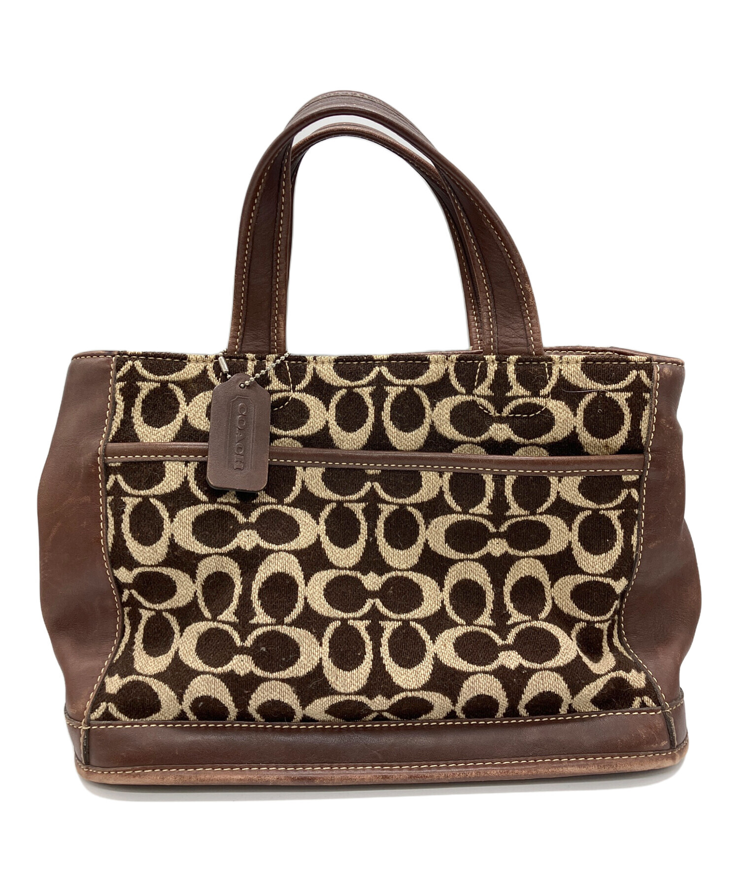 COACH ダークブラウン レザー ハンドバッグ　未使用に近い。 中古・古着通販】COACH (コーチ) ハンドバッグ ブラウン｜ブランド