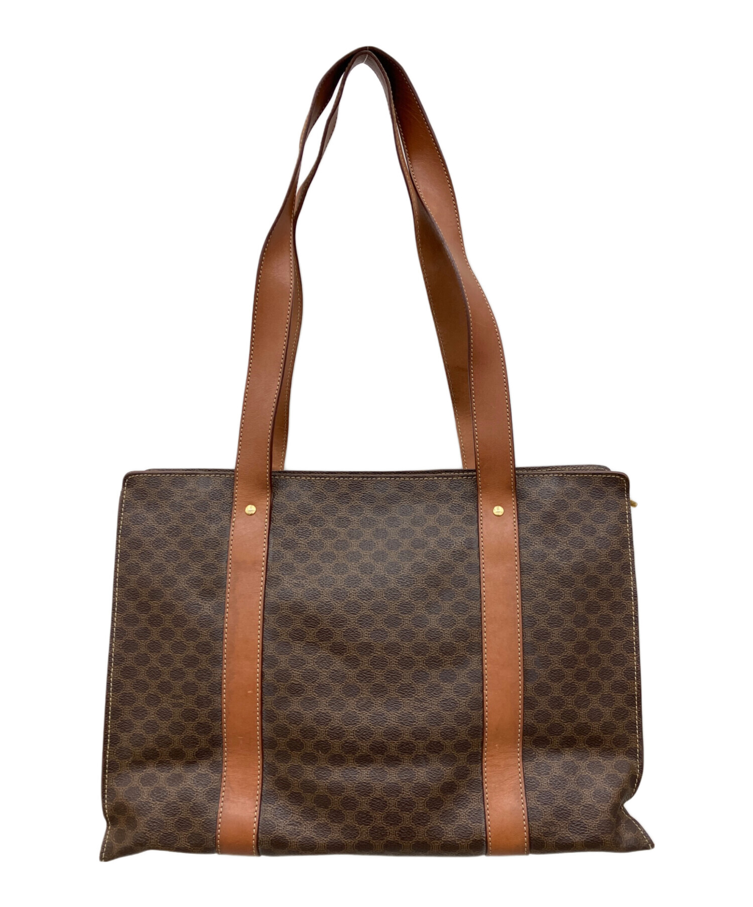 中古・古着通販】CELINE (セリーヌ) マカダム柄 トートバッグ ブラウン 