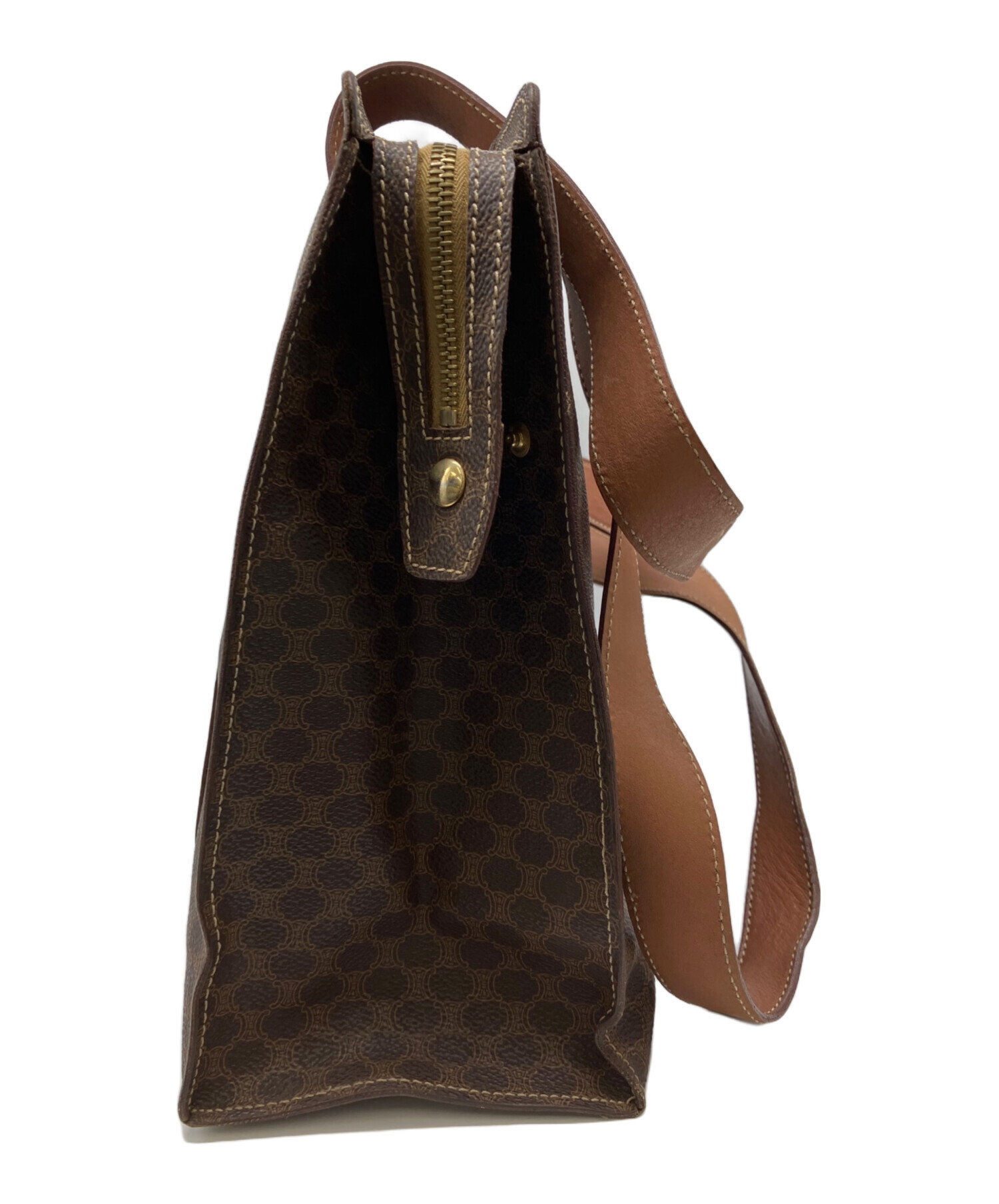 中古・古着通販】CELINE (セリーヌ) マカダム柄 トートバッグ ブラウン