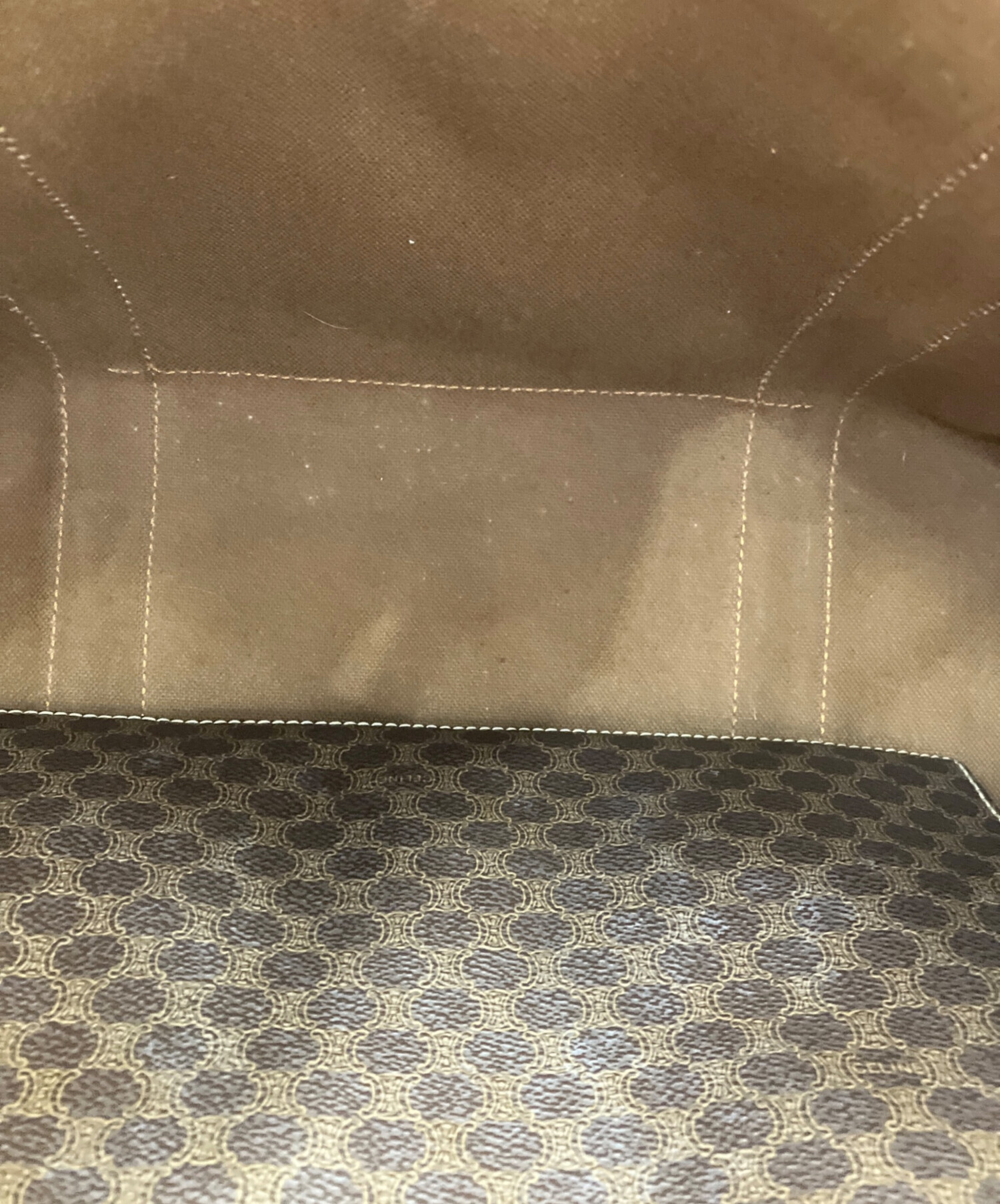 中古・古着通販】CELINE (セリーヌ) マカダム柄 トートバッグ ブラウン
