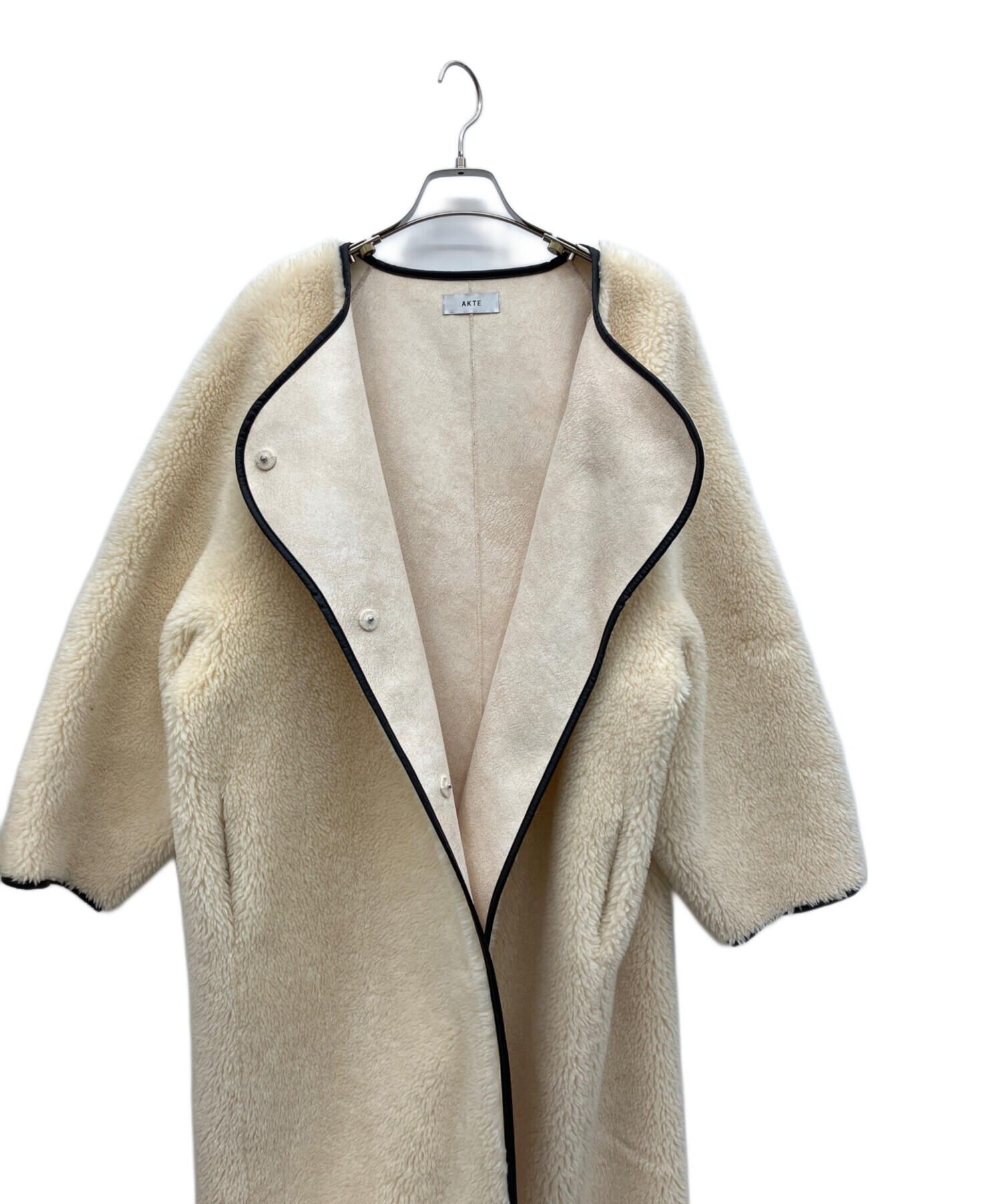 中古・古着通販】AKTE (アクテ) ボアコート アイボリー サイズ:F