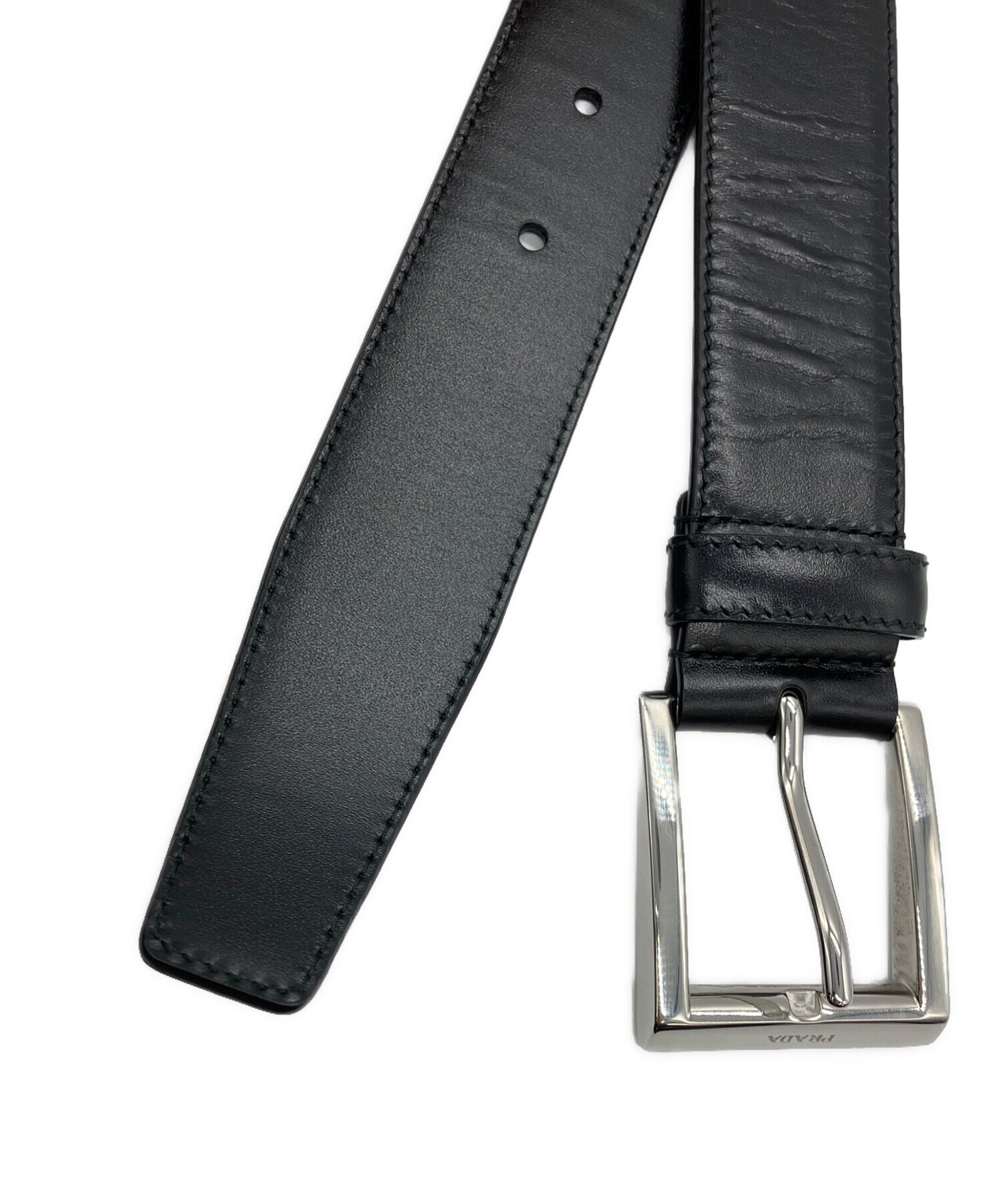 中古・古着通販】PRADA (プラダ) レザーベルト ブラック｜ブランド