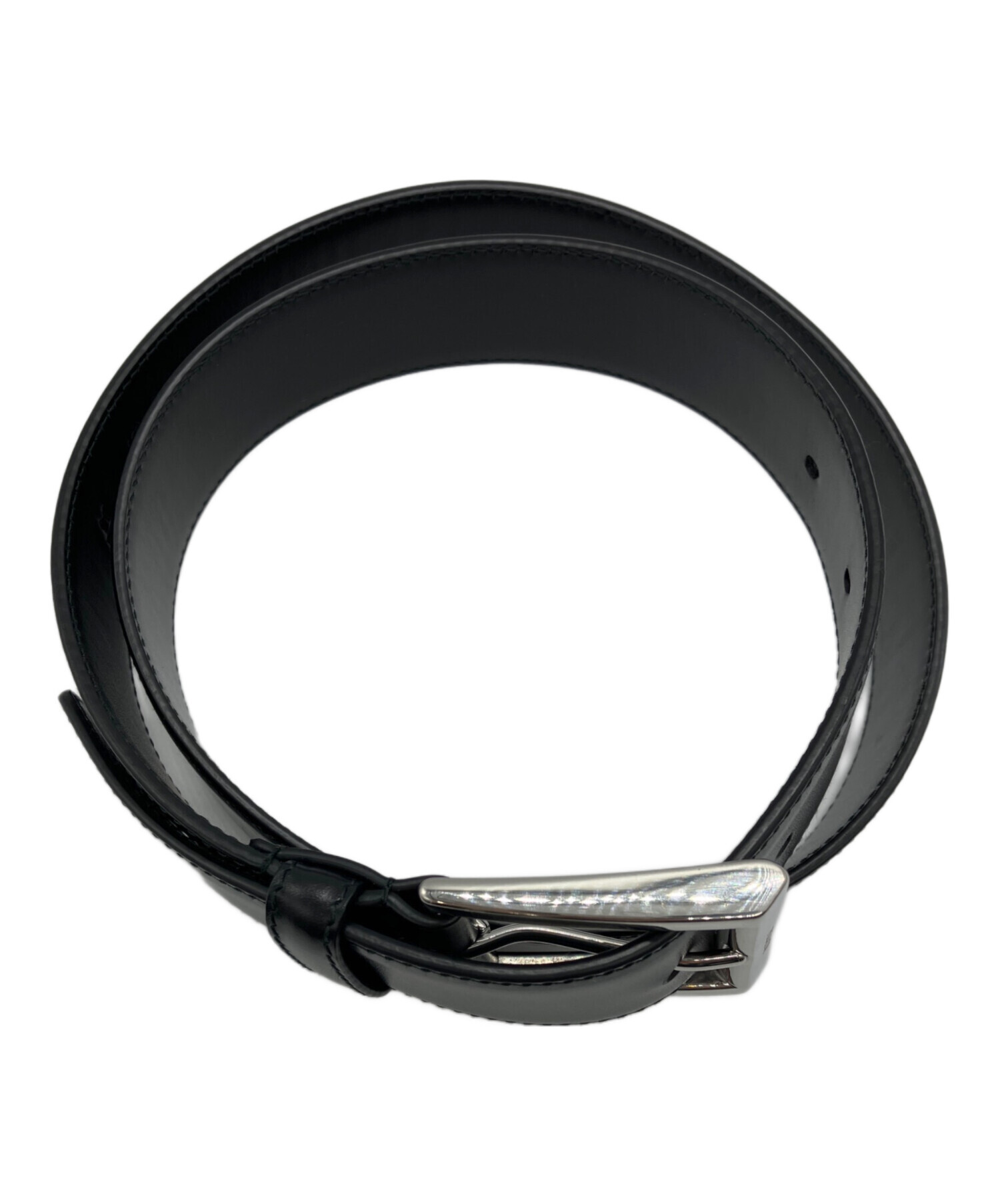 【希少】PRADA 　レザー ベルト ブラック　(中古良品） 中古・古着通販】PRADA (プラダ) レザーベルト ブラック｜ブランド