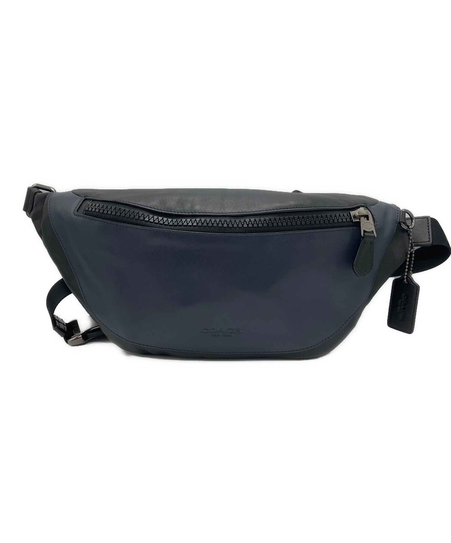 【未使用】COACH ボディバッグ ネイビー 中古・古着通販】COACH (コーチ) ボディーバッグ ネイビー｜ブランド