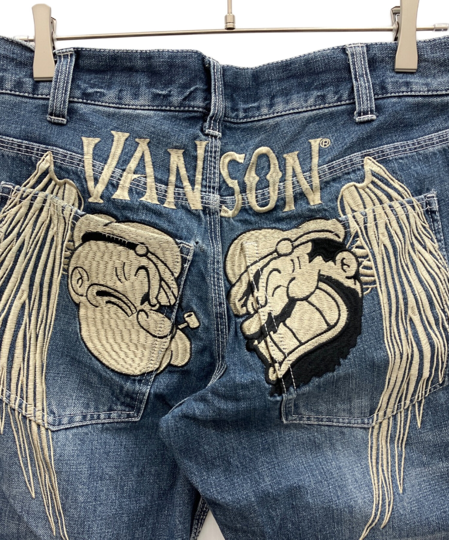 中古・古着通販】VANSON (バンソン) ポパイ刺繍 デニムパンツ