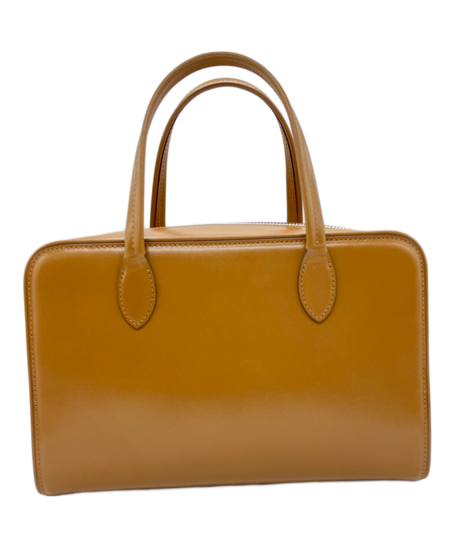 TOUT Y EST トゥティエ ロケスモール ハンドバッグ キャメル 中古・古着通販】TOUT Y EST (トゥティエ) レザー ロケスモールバッグ