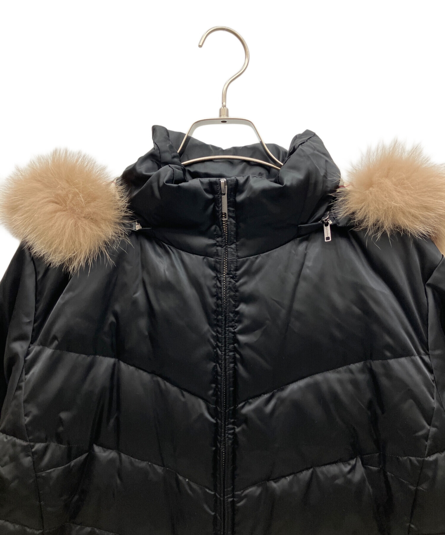 中古・古着通販】BURBERRY (バーバリー) ダウンコート ブラック 中古・古着通販】BURBERRY (バーバリー) ダウンコート ブラック