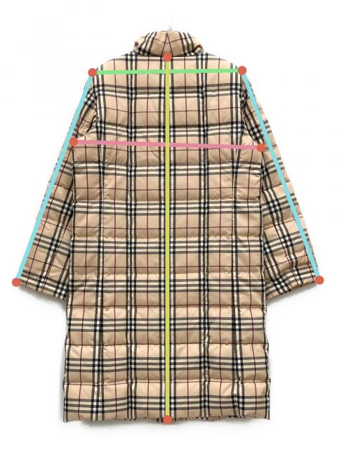 バーバリー ロンドン ノバチェック リバーシブル 中綿 コート 40 バーバリーロンドン BURBERRY LONDON 裏地ノヴァチェックキルティング