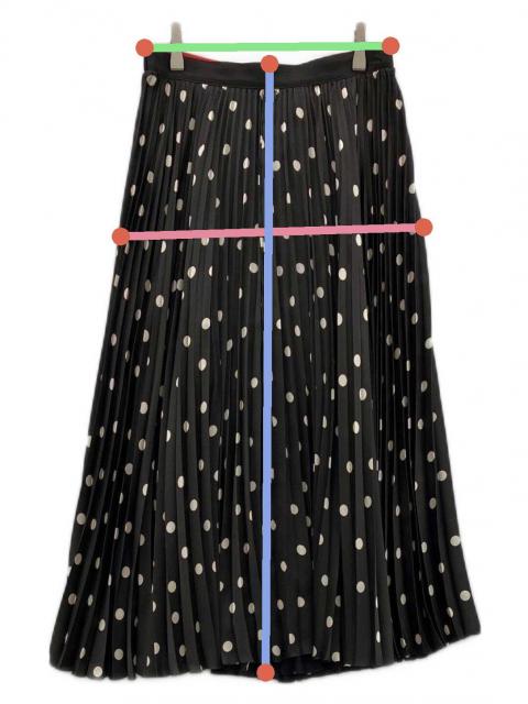 定価33000円タグ付き sacai ドット柄 プリーツスカート 中古・古着通販】sacai (サカイ) ドットスカート ブラック サイズ:1