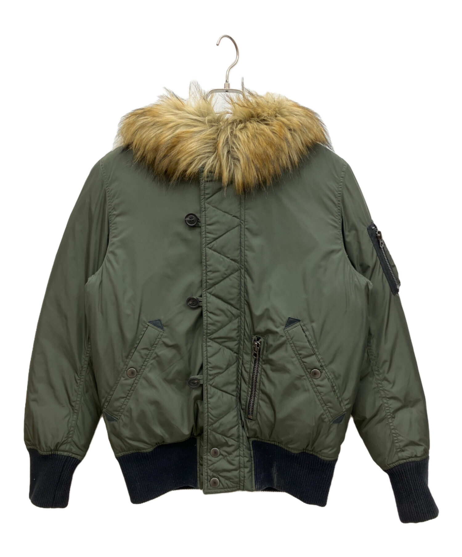 中古・古着通販】DIESEL (ディーゼル) N-2Bジャケット グリーン サイズ