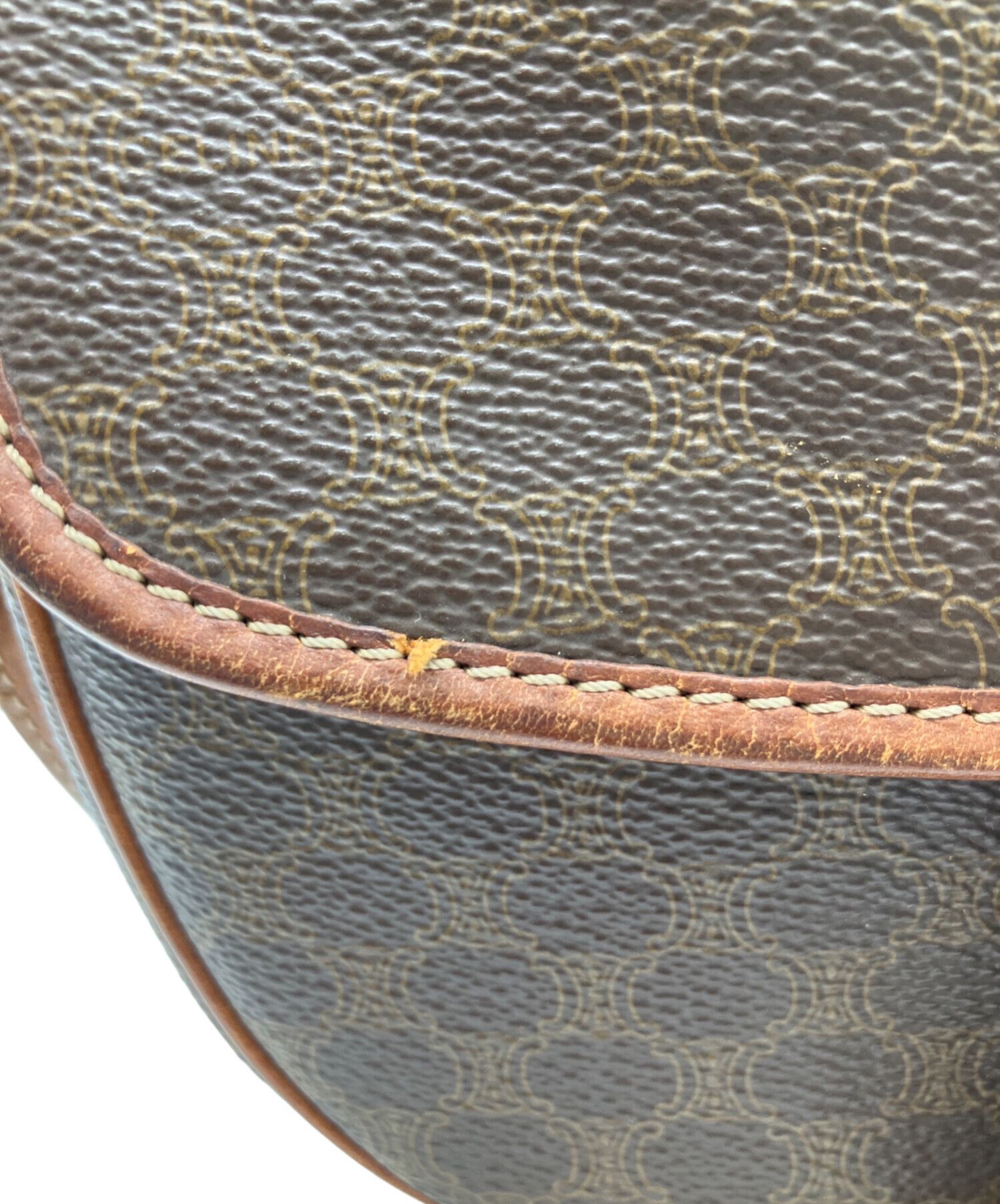 CELINE セリーヌ レディース ショルダーバッグ マカダム柄 ブラウン CELINE(セリーヌ) OLD CELIEN macadam shoulder bag マカダム柄